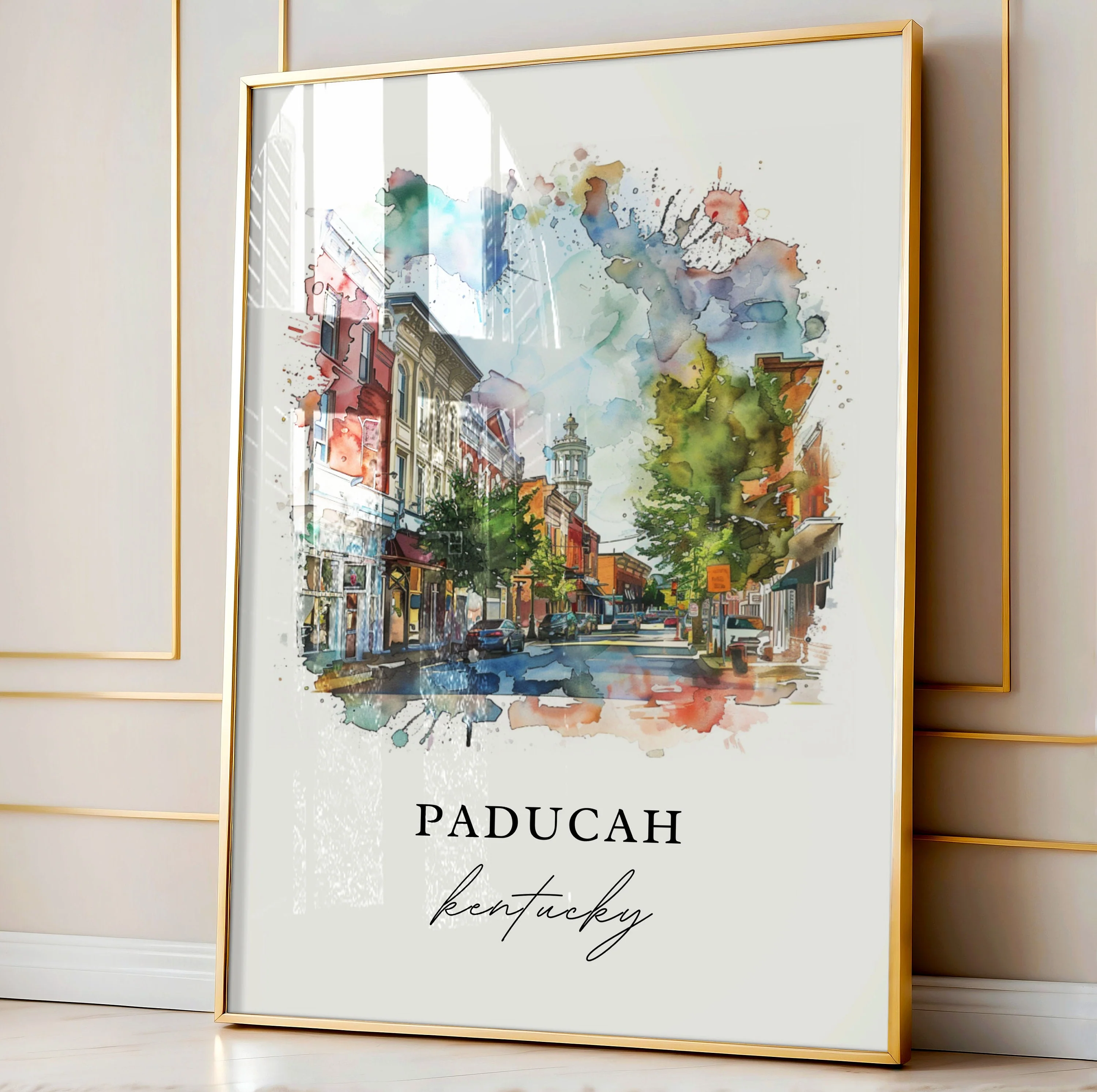 Paducah, Kentucky – Watercolor Art Print - Image 4