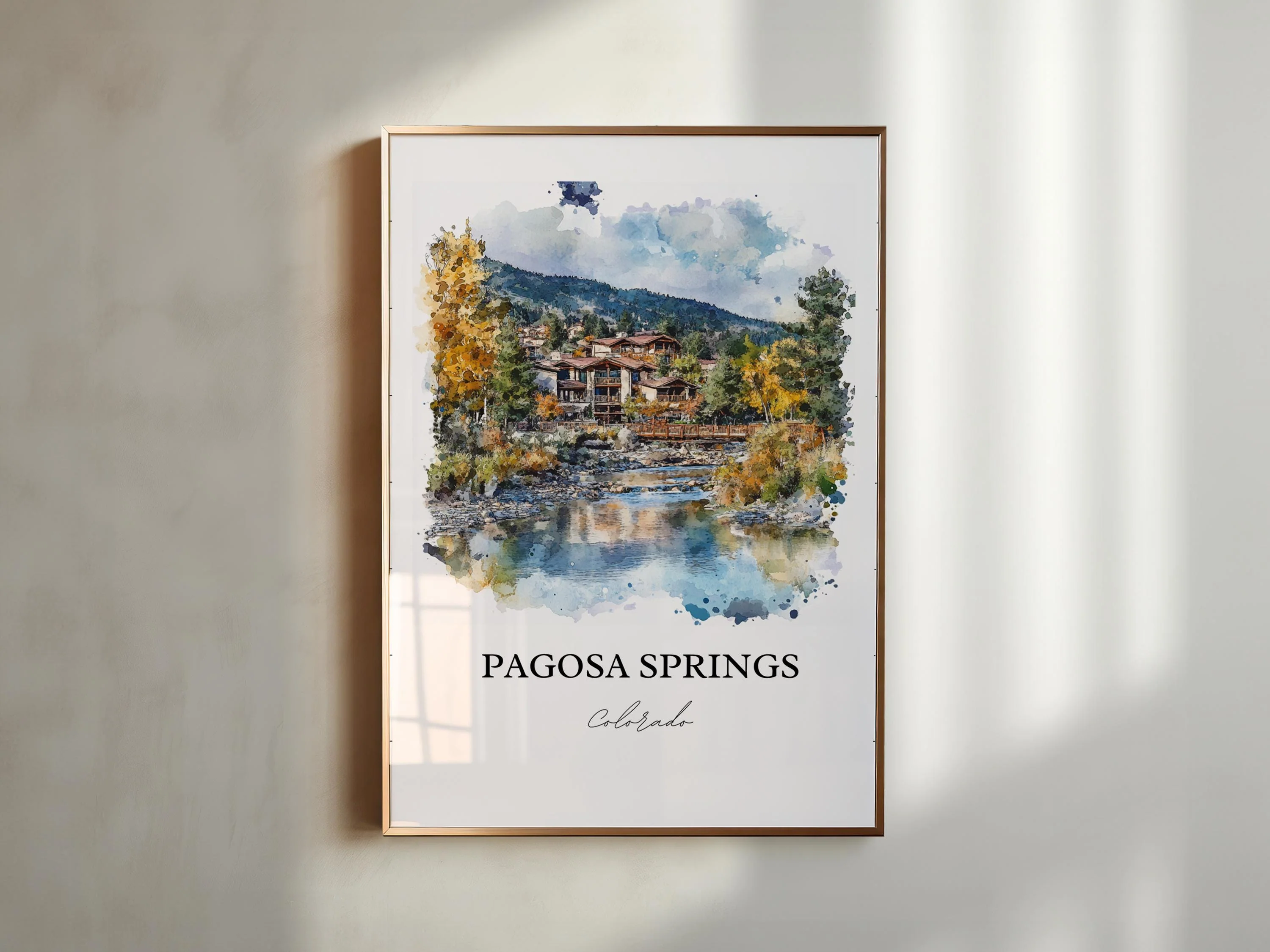Pagosa Springs, USA – Watercolor Art Print - Image 4