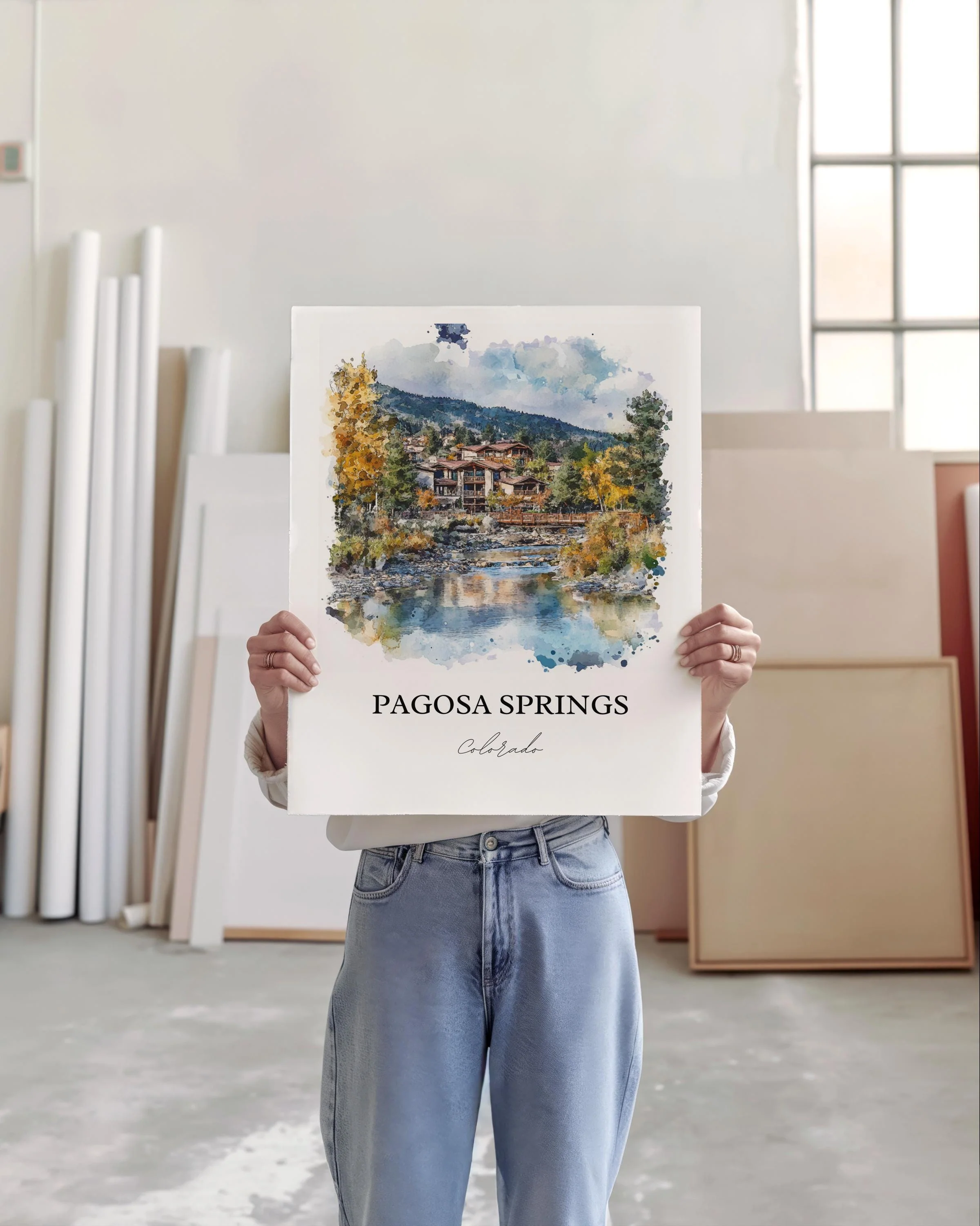 Pagosa Springs, USA – Watercolor Art Print - Image 6