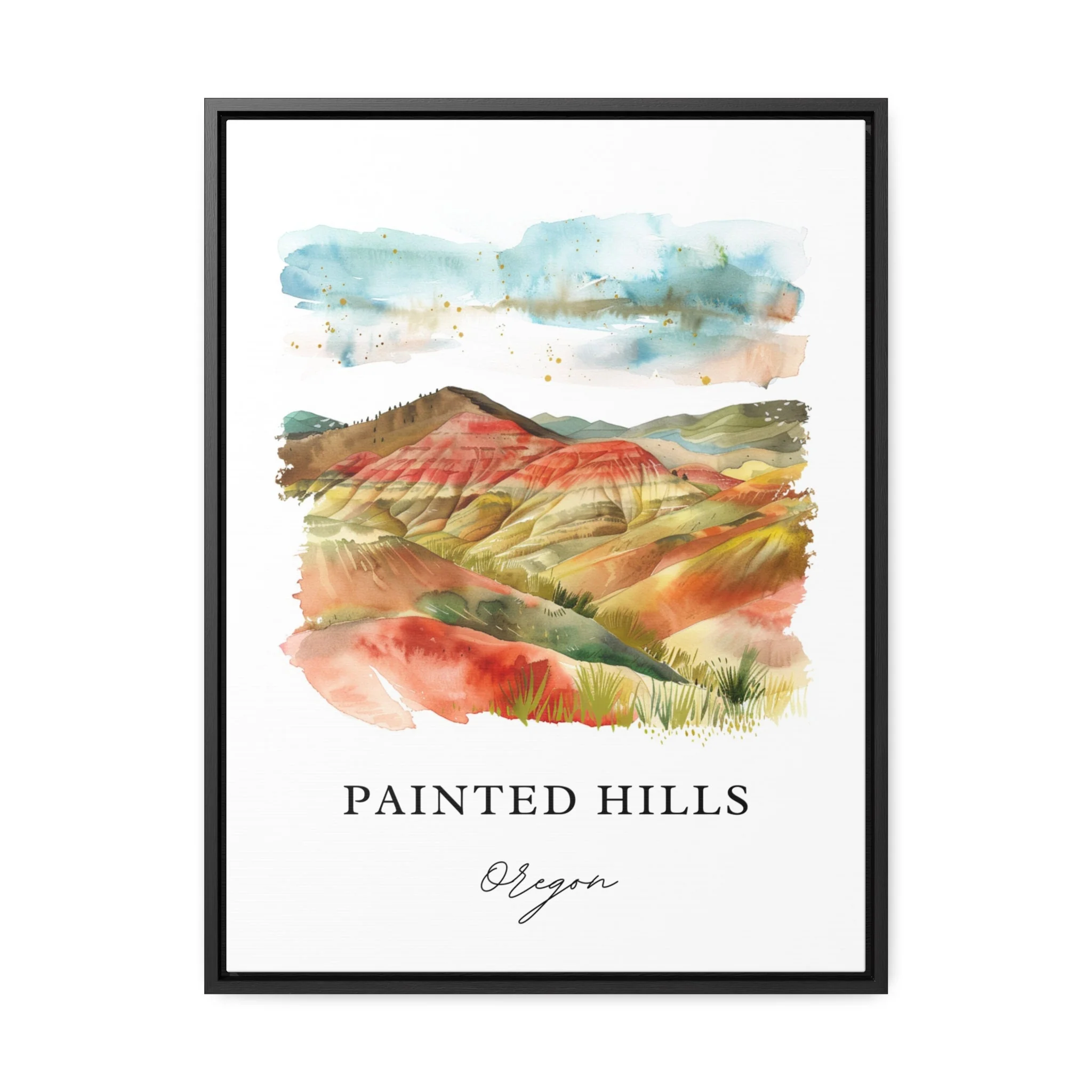 Painted Hills, USA – Watercolor Art Print - Image 5