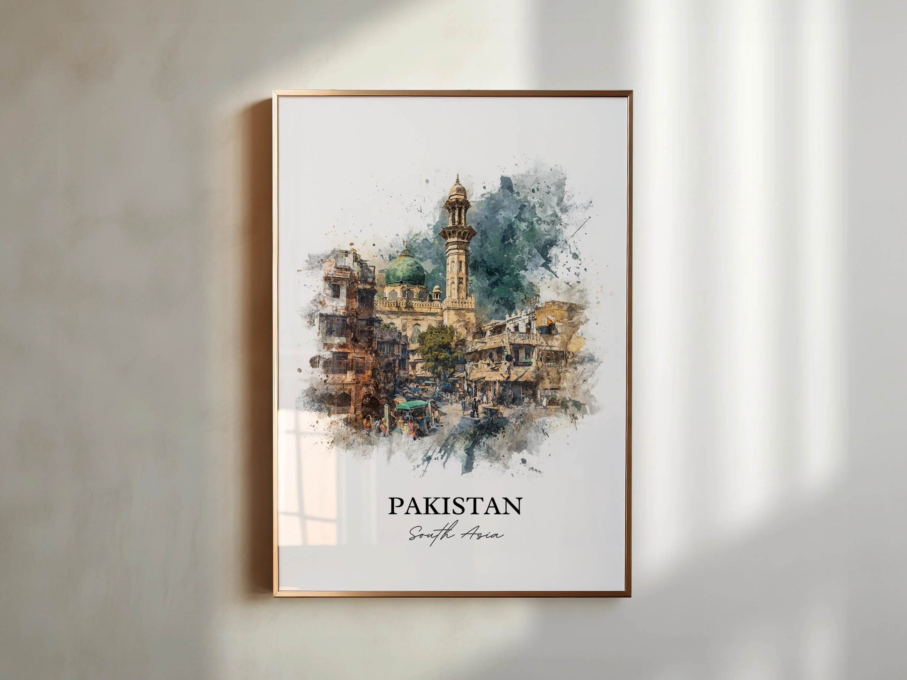 Pakistan, Pakistan – Watercolor Art Print - Image 3