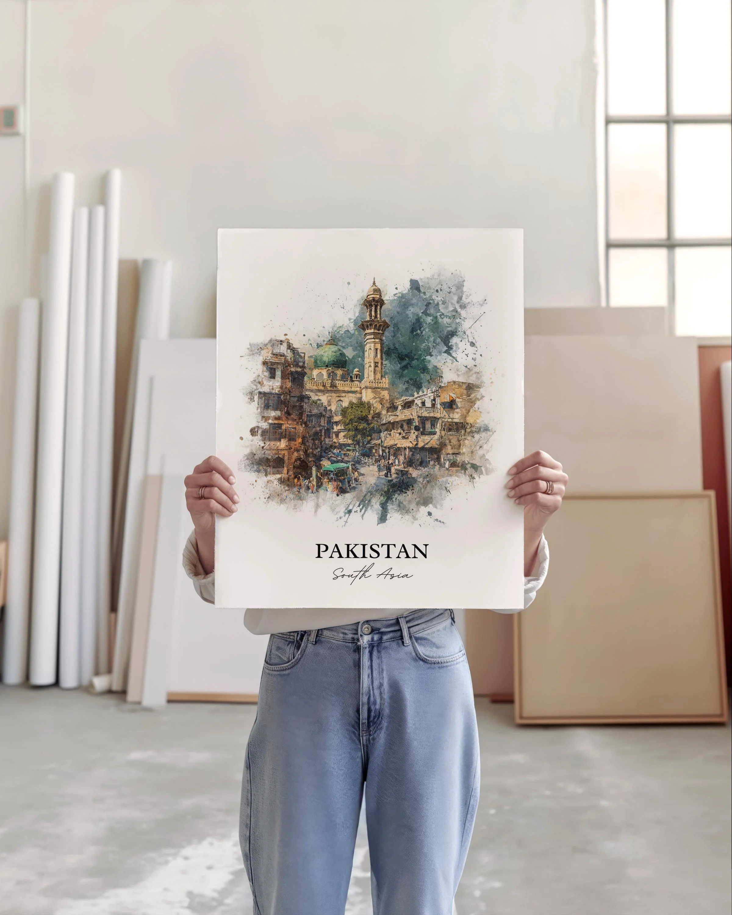 Pakistan, Pakistan – Watercolor Art Print - Image 4
