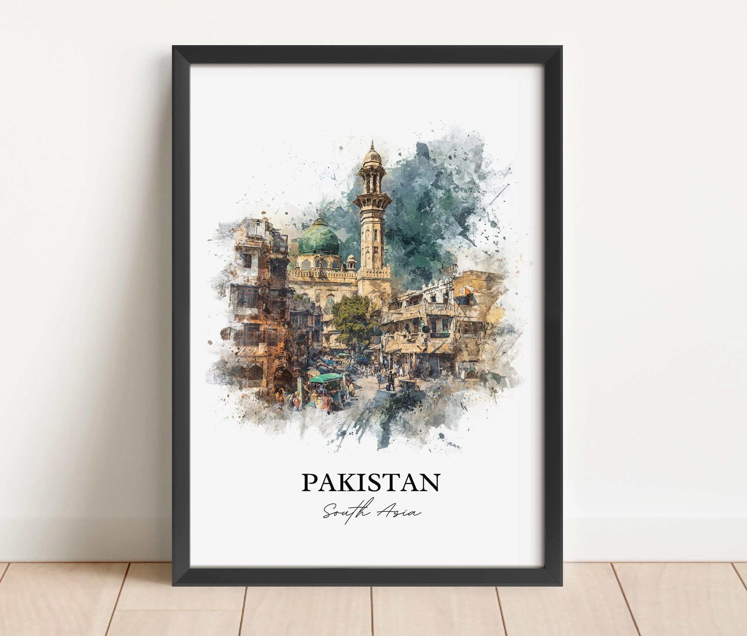 Pakistan, Pakistan – Watercolor Art Print - Image 6