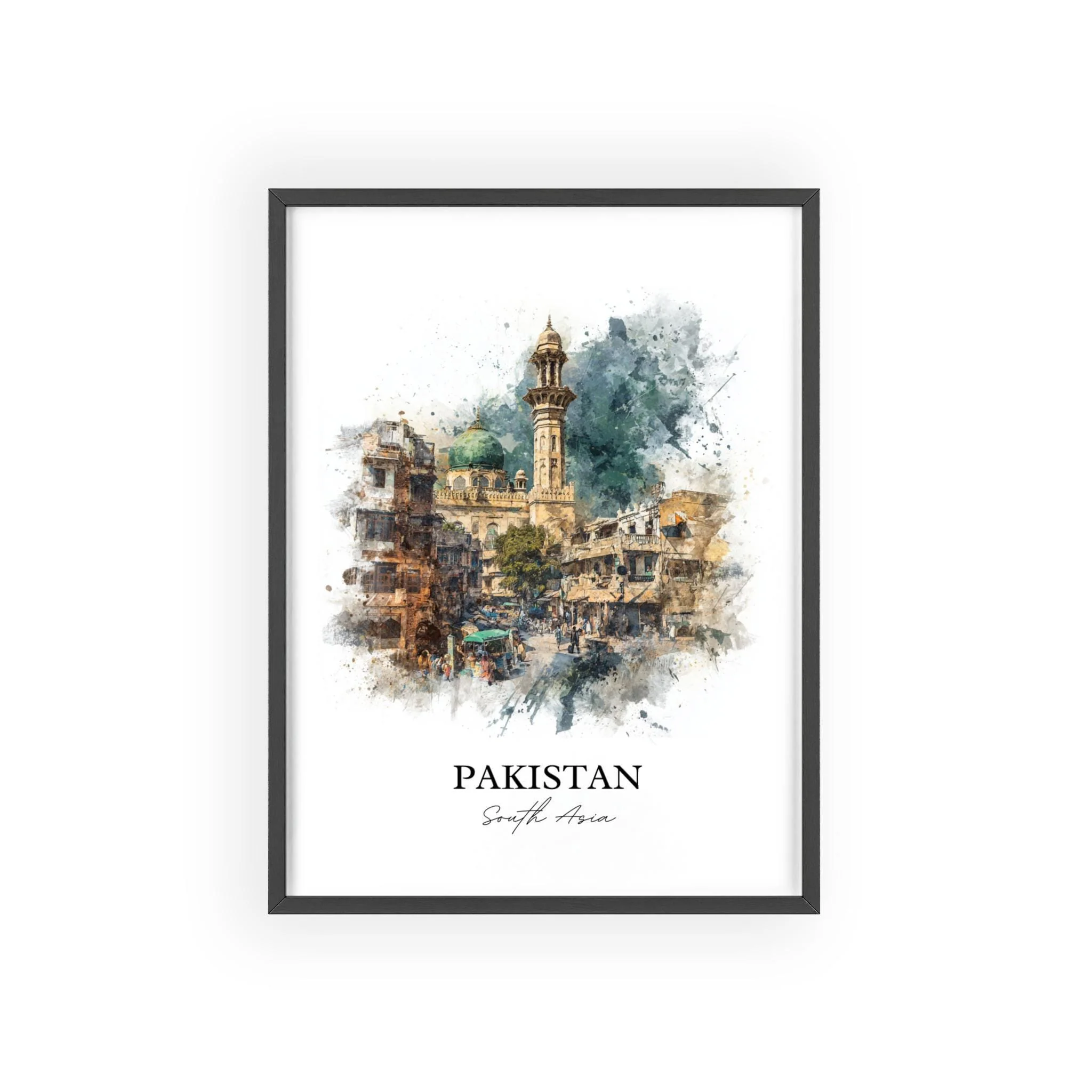 Pakistan, Pakistan – Watercolor Art Print - Image 7
