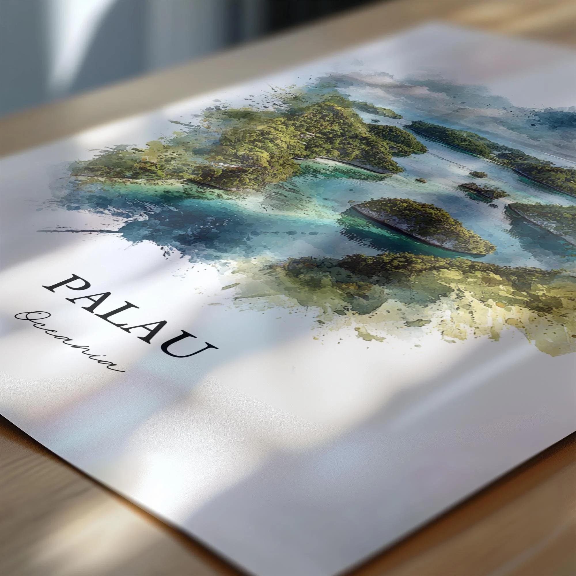 Palau, Micronesia – Watercolor Art Print - Image 2