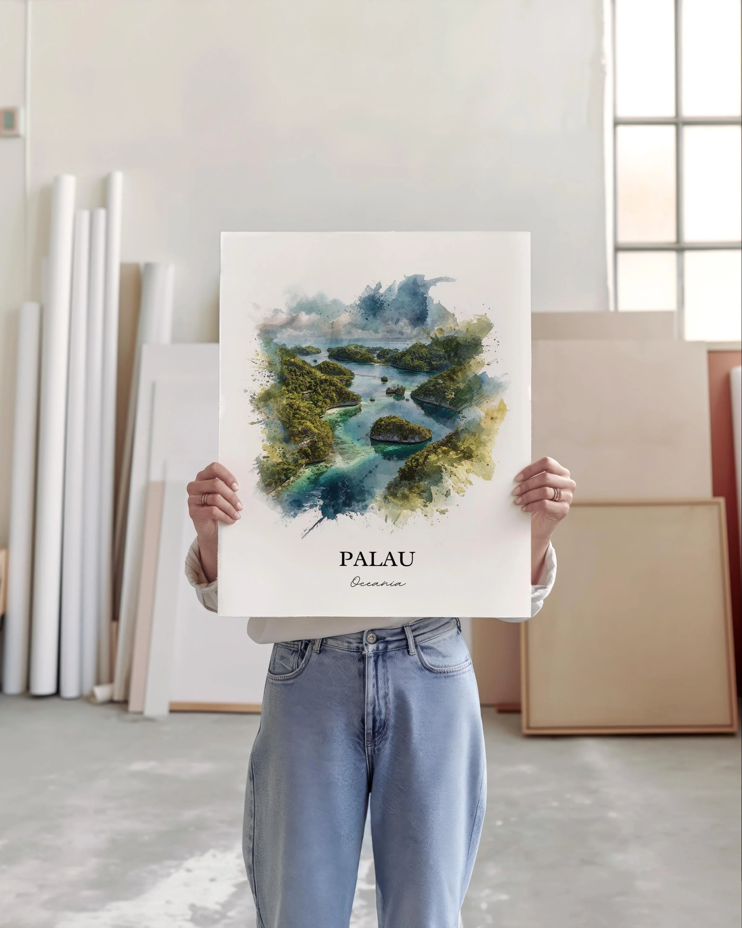 Palau, Micronesia – Watercolor Art Print - Image 3