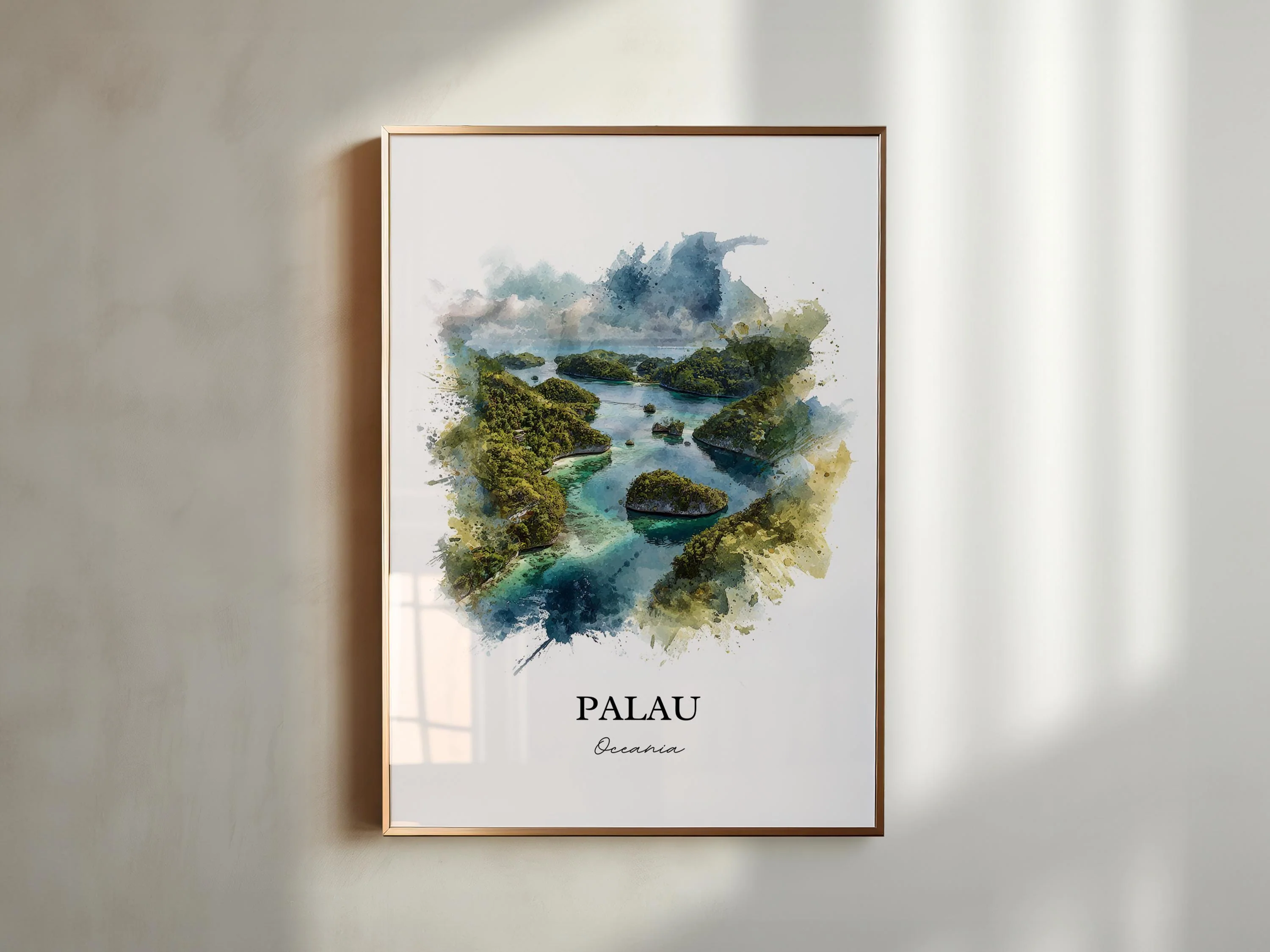 Palau, Micronesia – Watercolor Art Print - Image 5