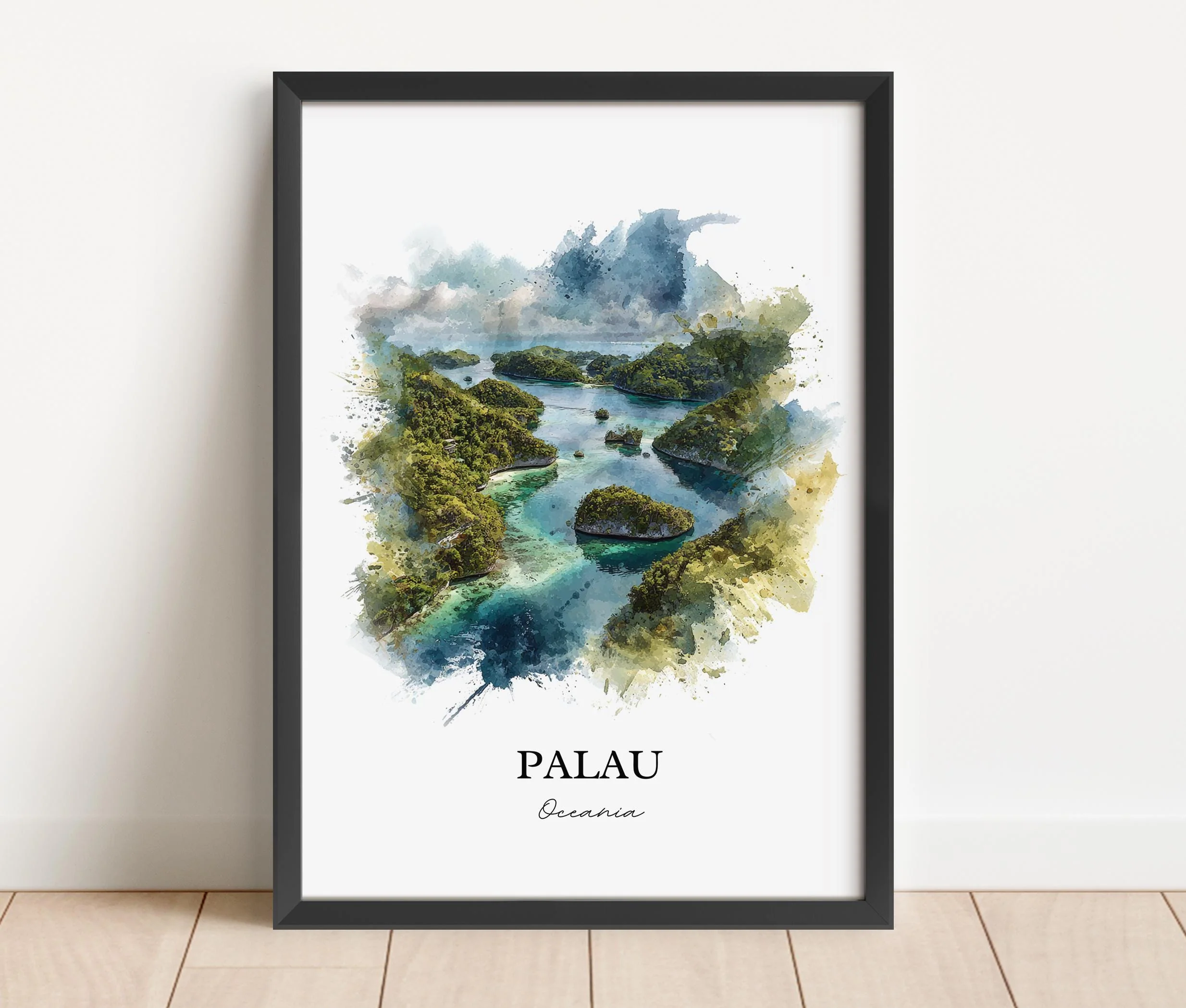 Palau, Micronesia – Watercolor Art Print - Image 6
