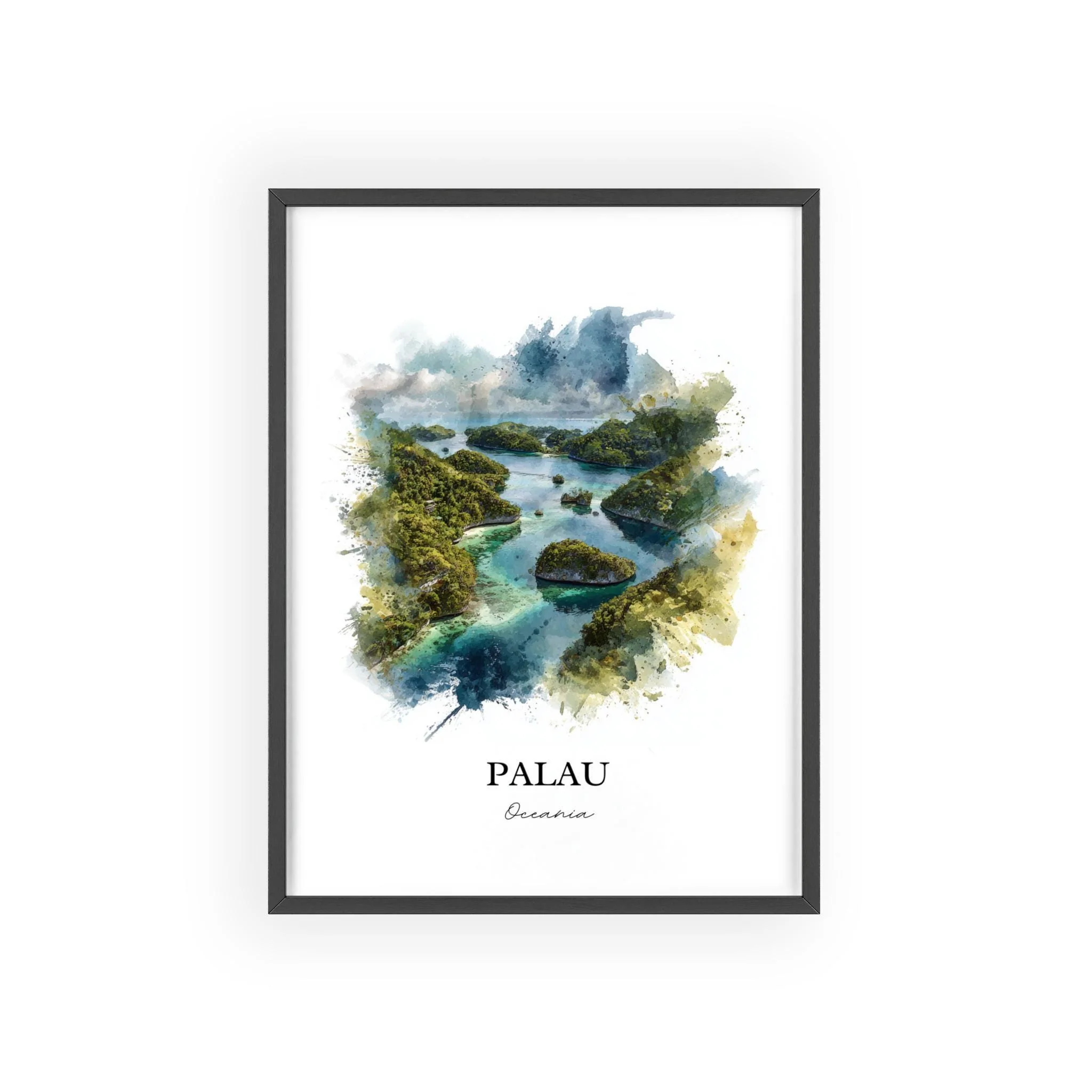 Palau, Micronesia – Watercolor Art Print - Image 7