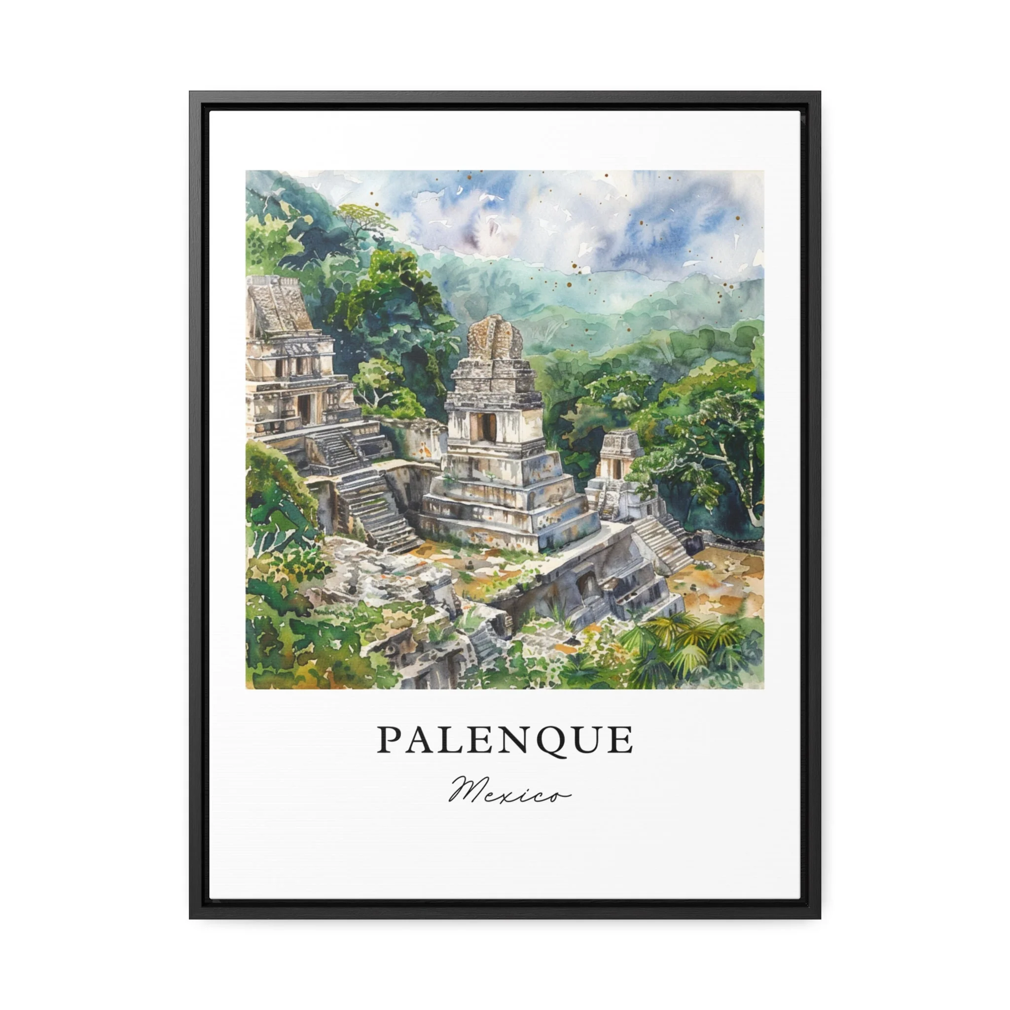 Palenque, Mexico – Watercolor Art Print - Image 5