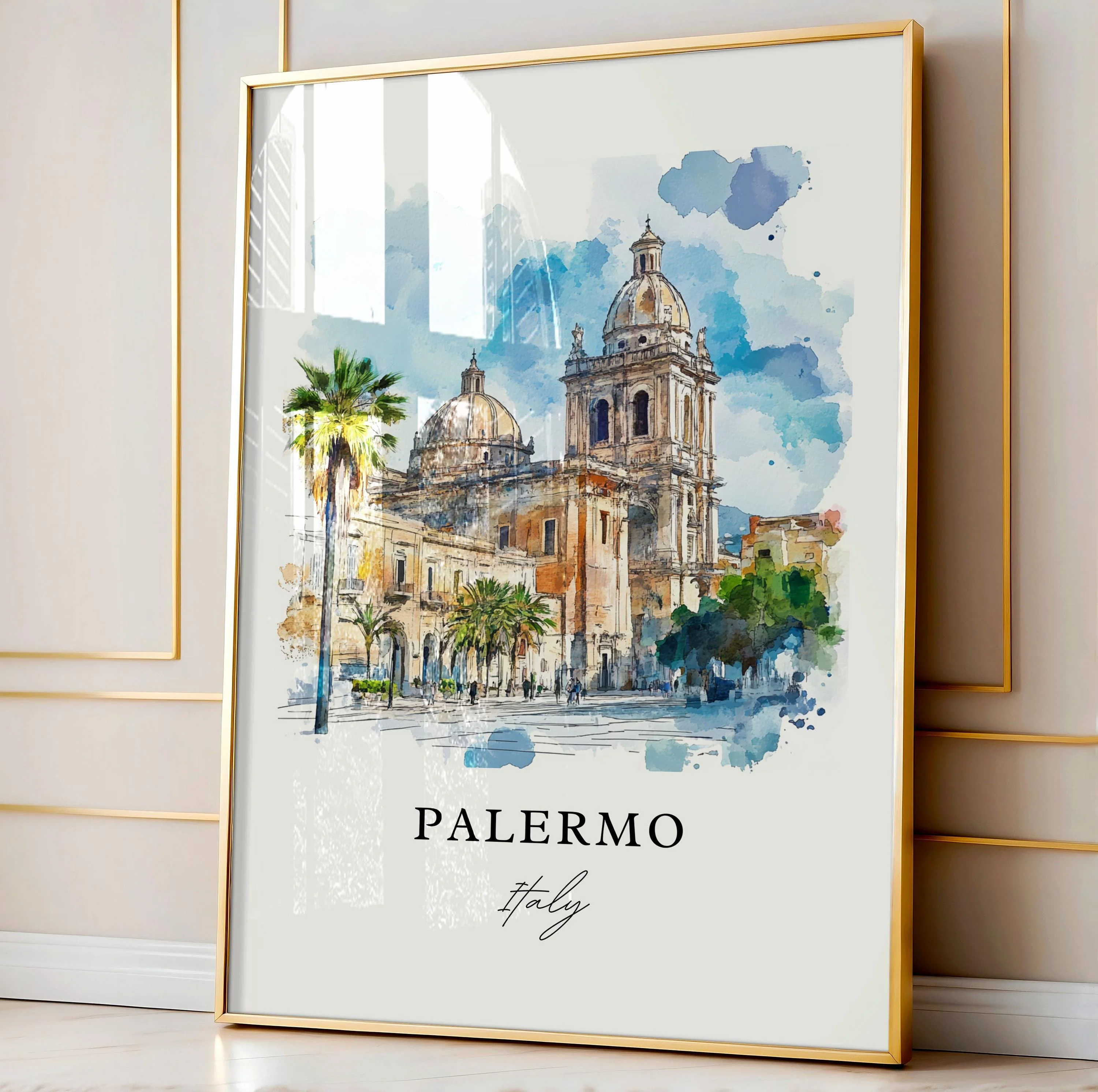Palermo, Italy – Watercolor Art Print - Image 4