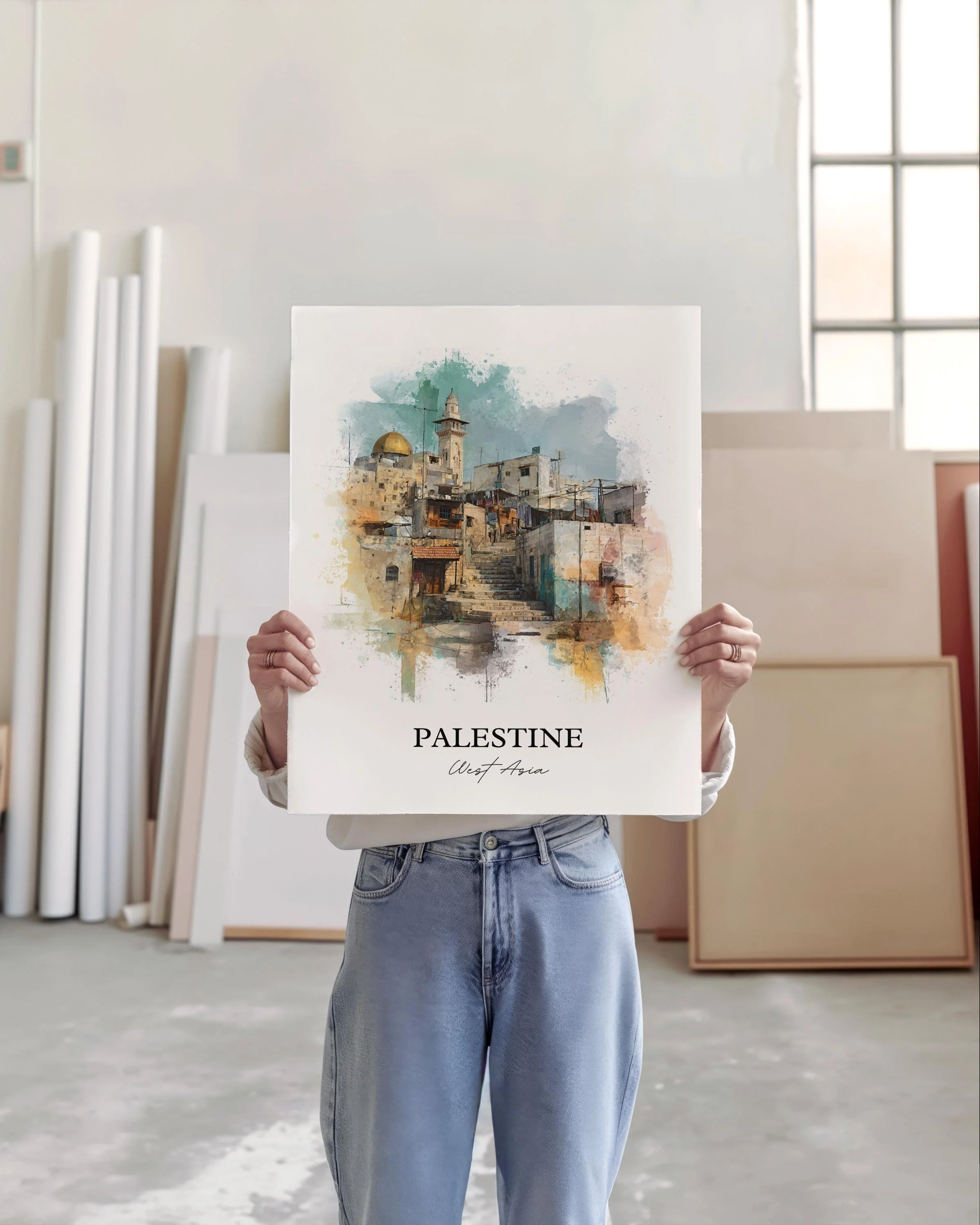 Palestine, Palestine – Watercolor Art Print - Image 4