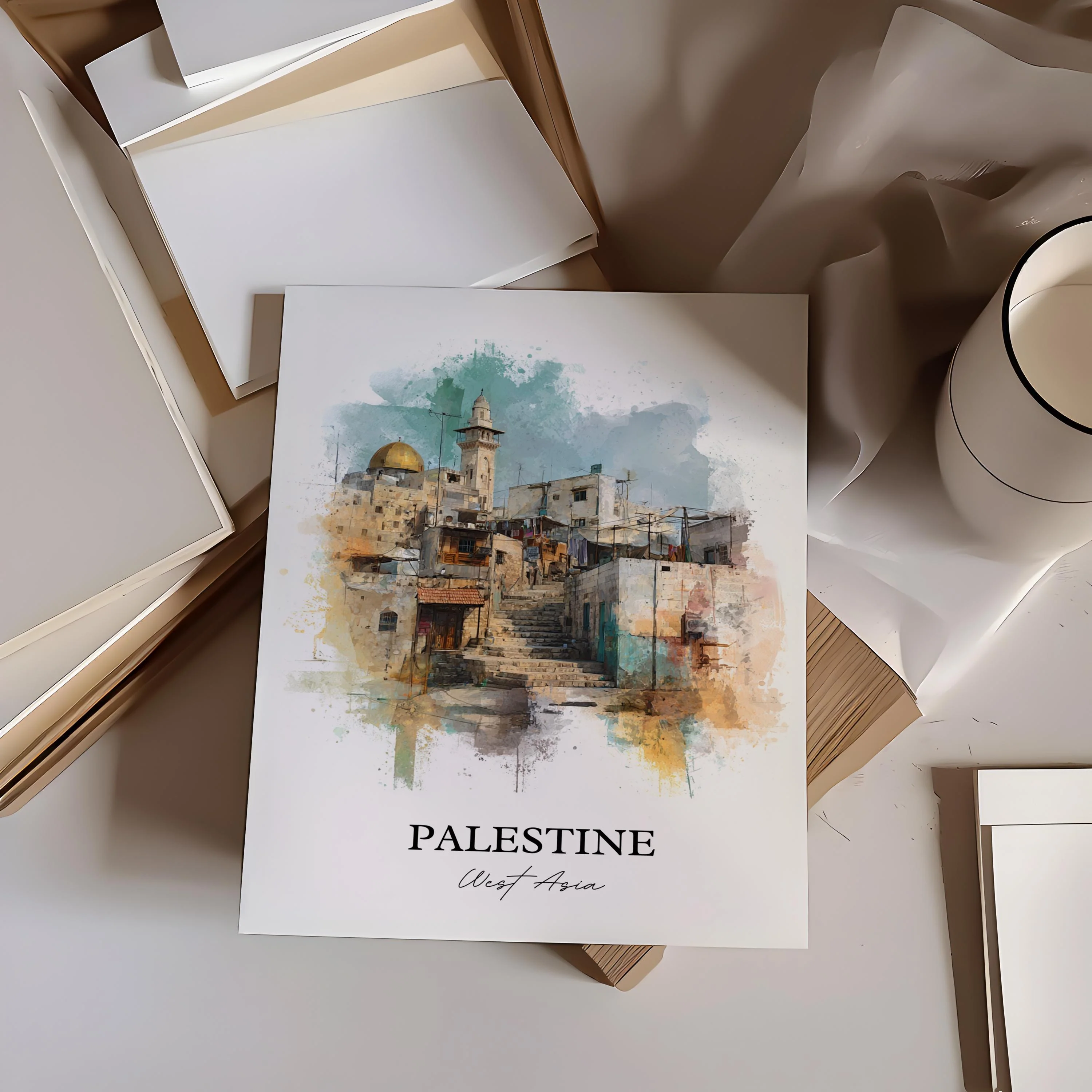 Palestine, Palestine – Watercolor Art Print - Image 5