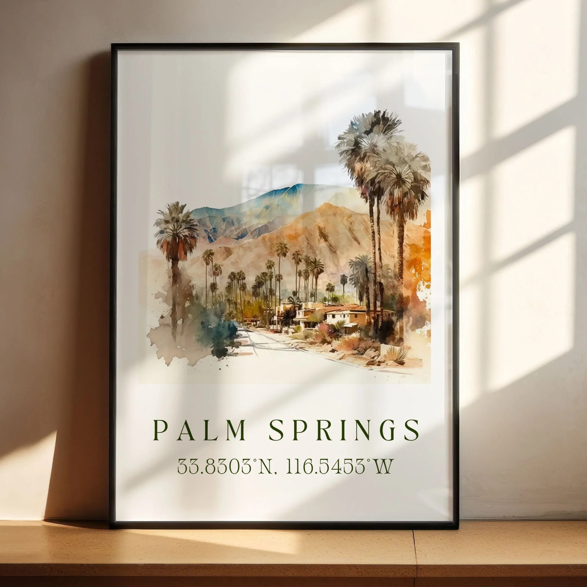 Palm Springs, California – Watercolor Art Print