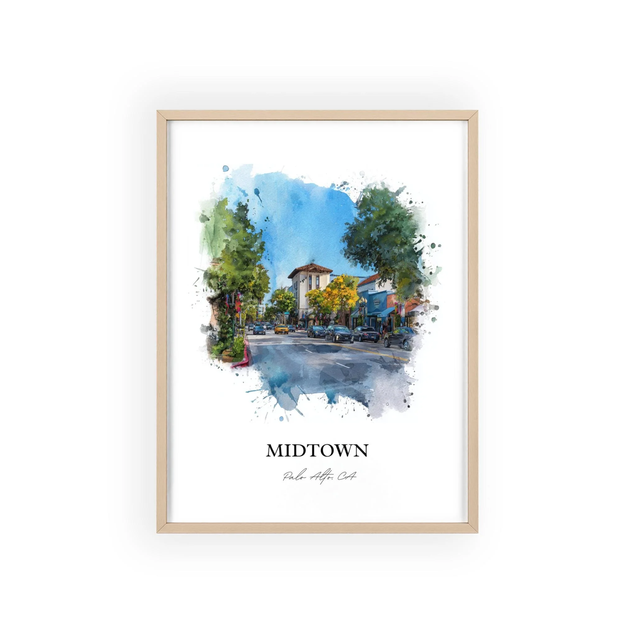 Palo Alto, California – Watercolor Art Print - Image 12
