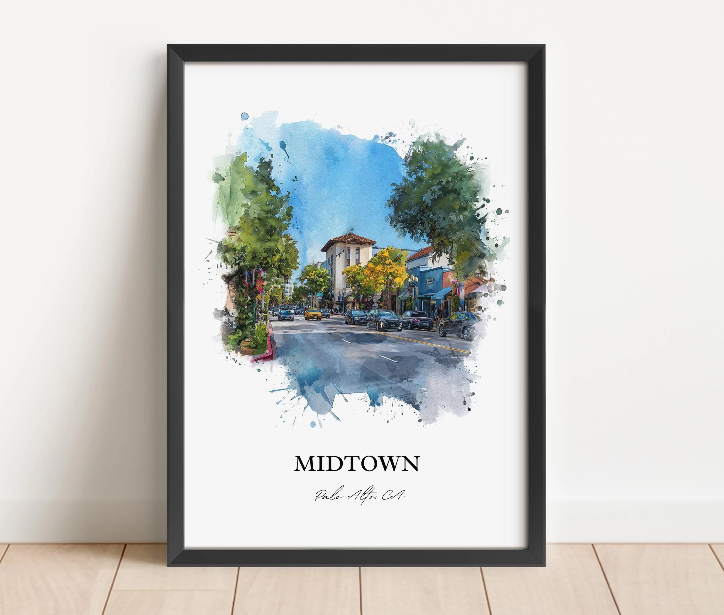 Palo Alto, California – Watercolor Art Print - Image 5