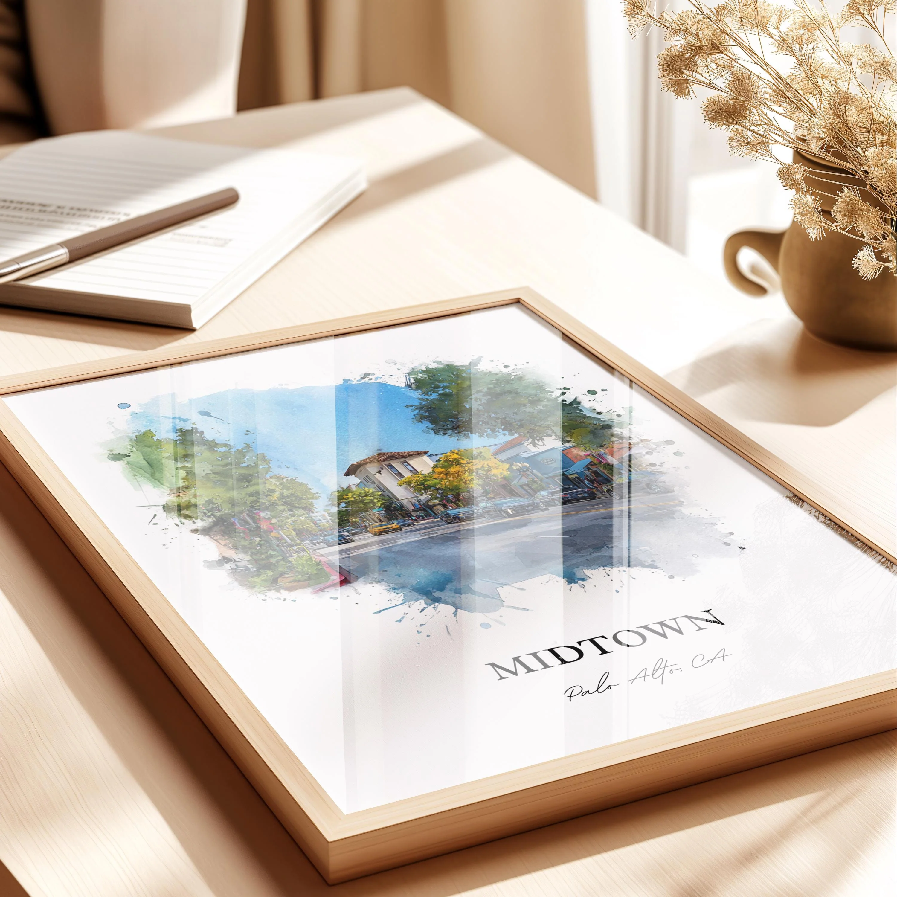 Palo Alto, California – Watercolor Art Print - Image 7