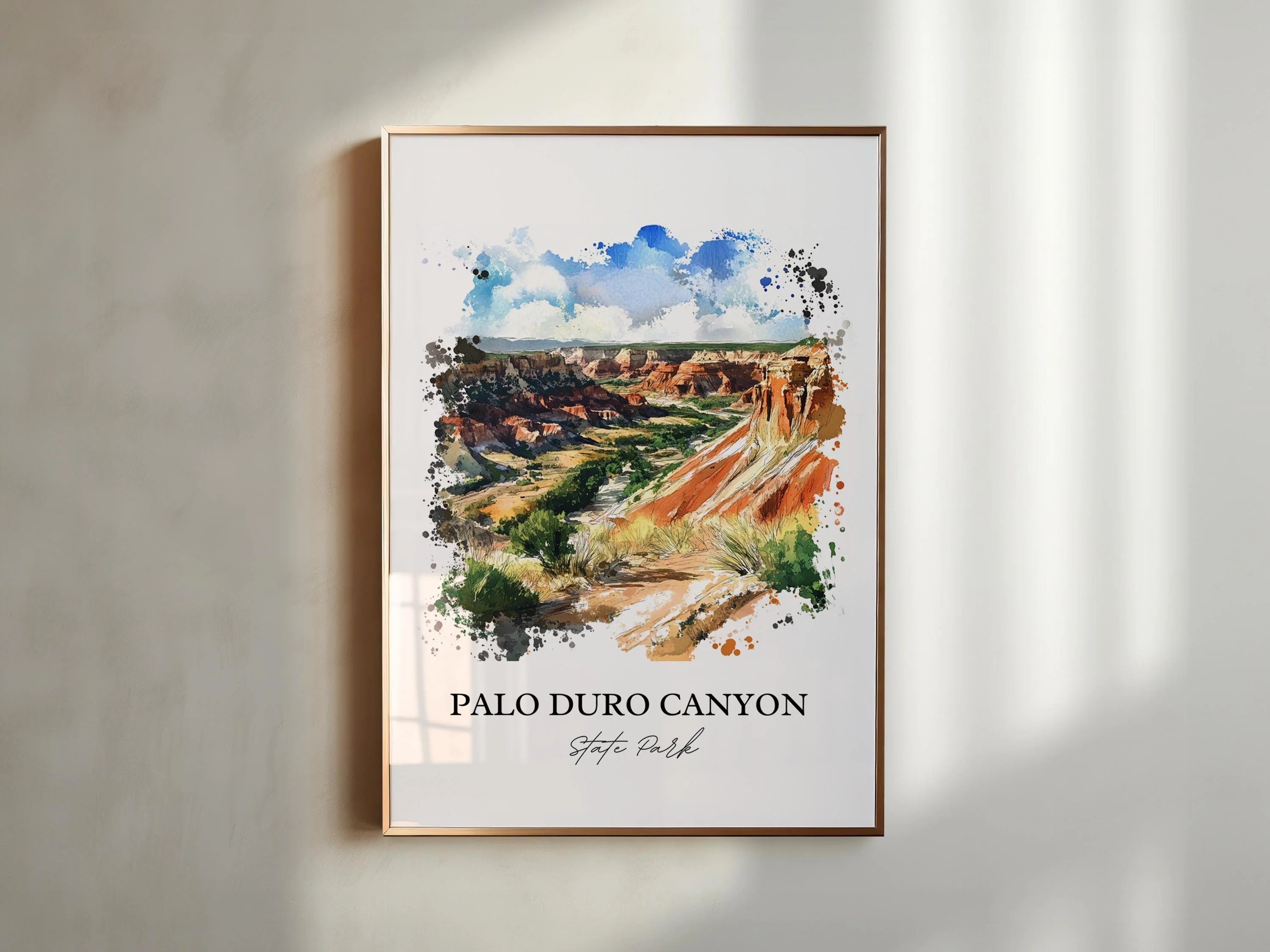 Palo Duro Canyon, USA – Watercolor Art Print - Image 2