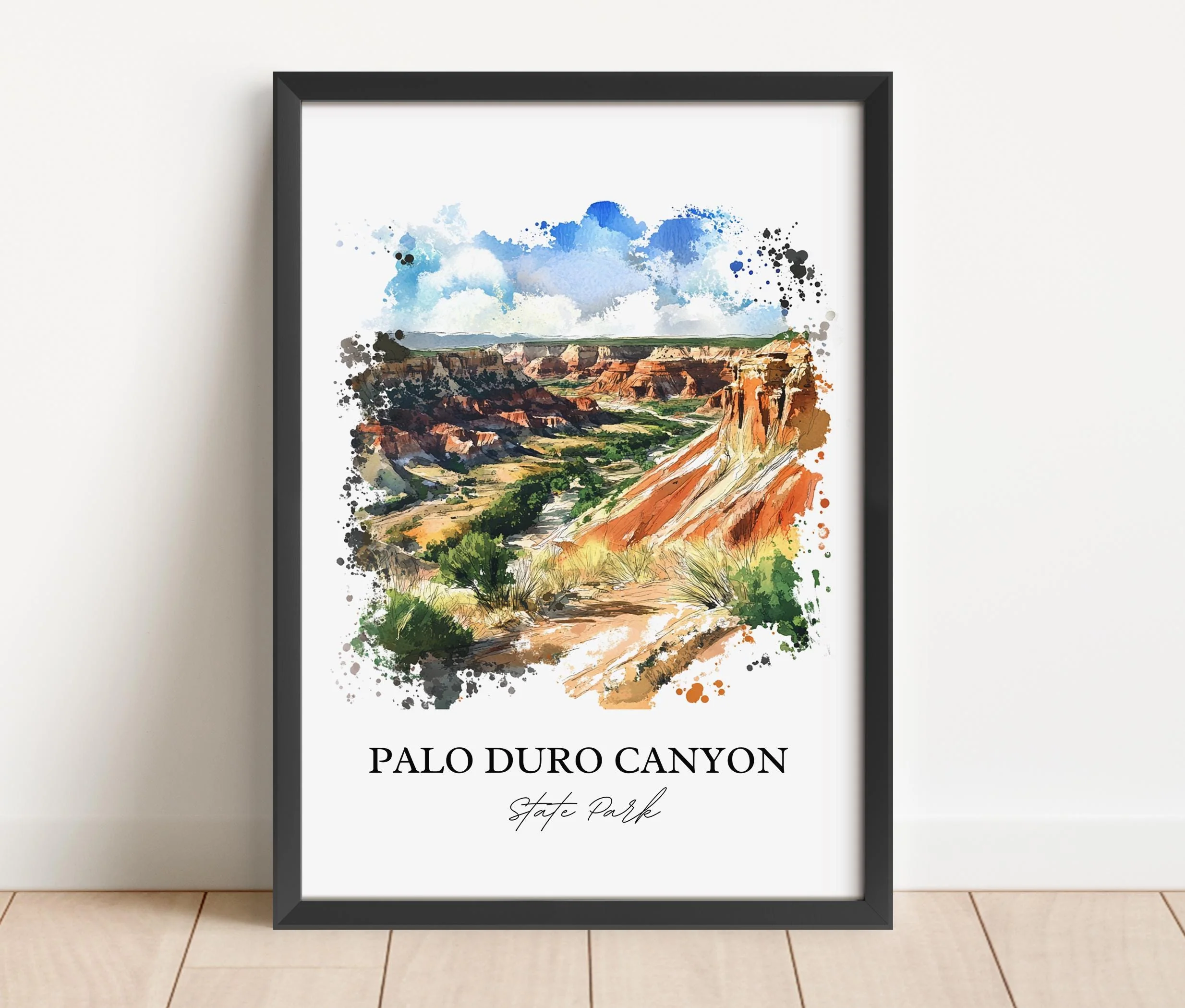 Palo Duro Canyon, USA – Watercolor Art Print - Image 5