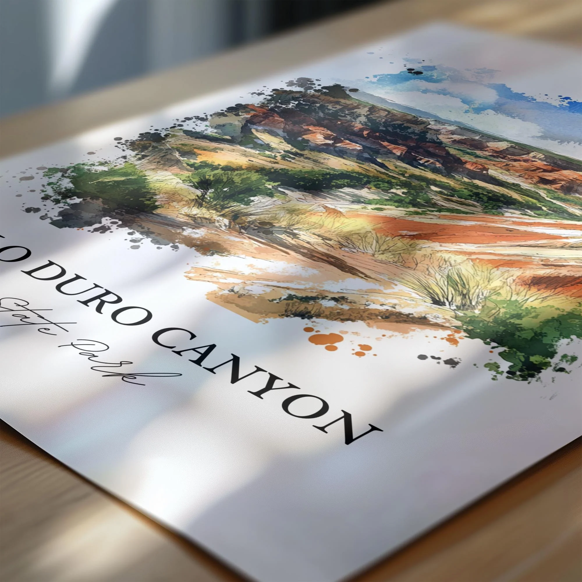 Palo Duro Canyon, USA – Watercolor Art Print - Image 6
