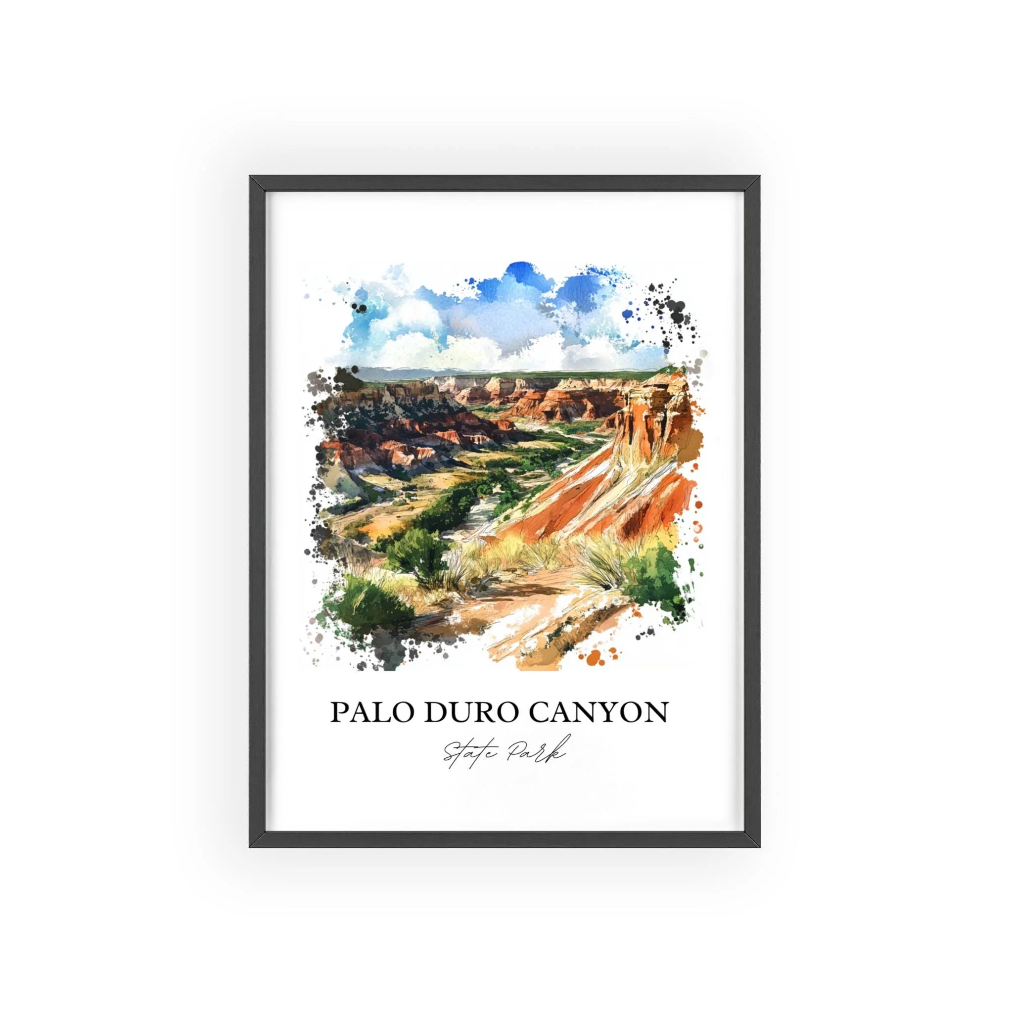 Palo Duro Canyon, USA – Watercolor Art Print - Image 7