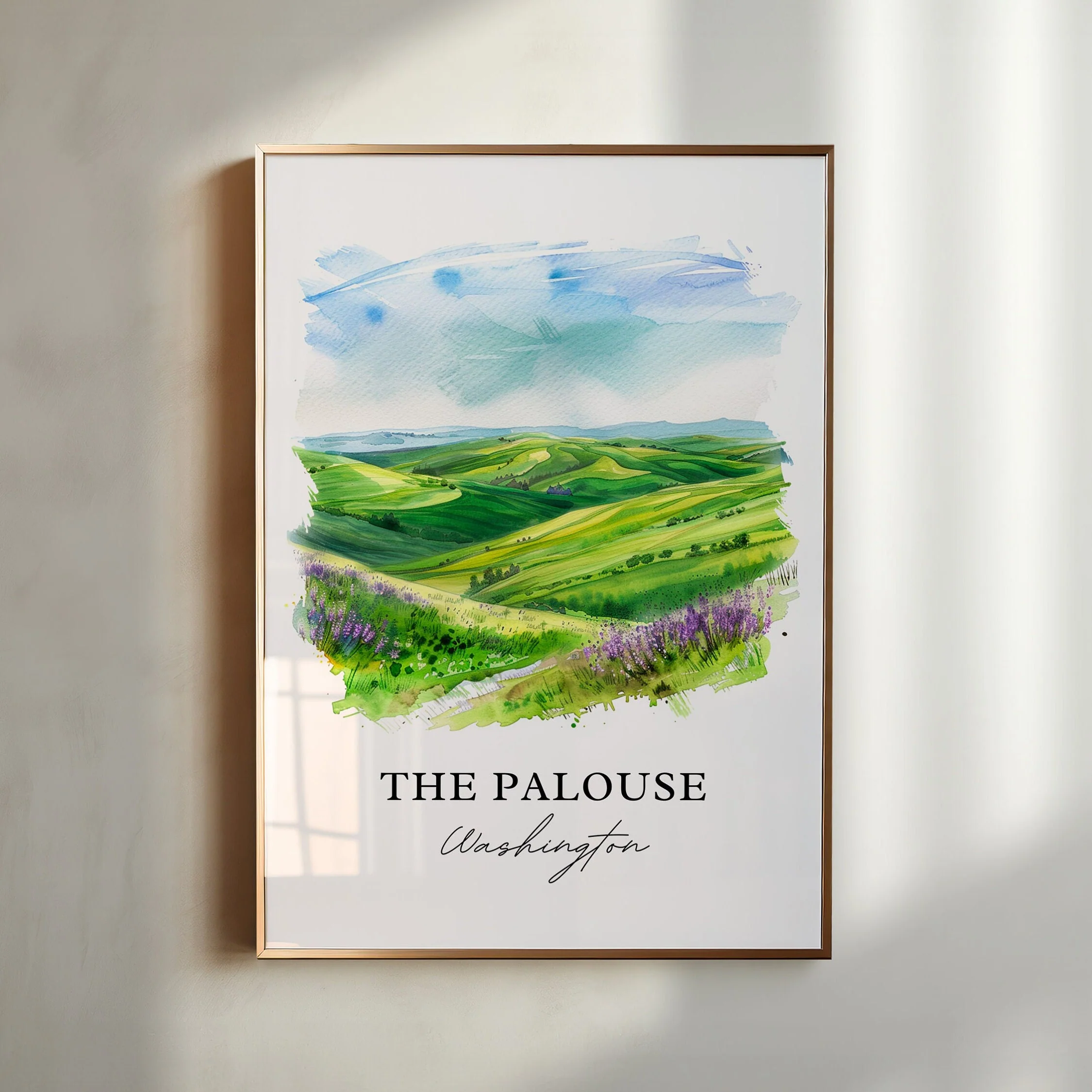 Palouse, Washington, Washington – Watercolor Art Print