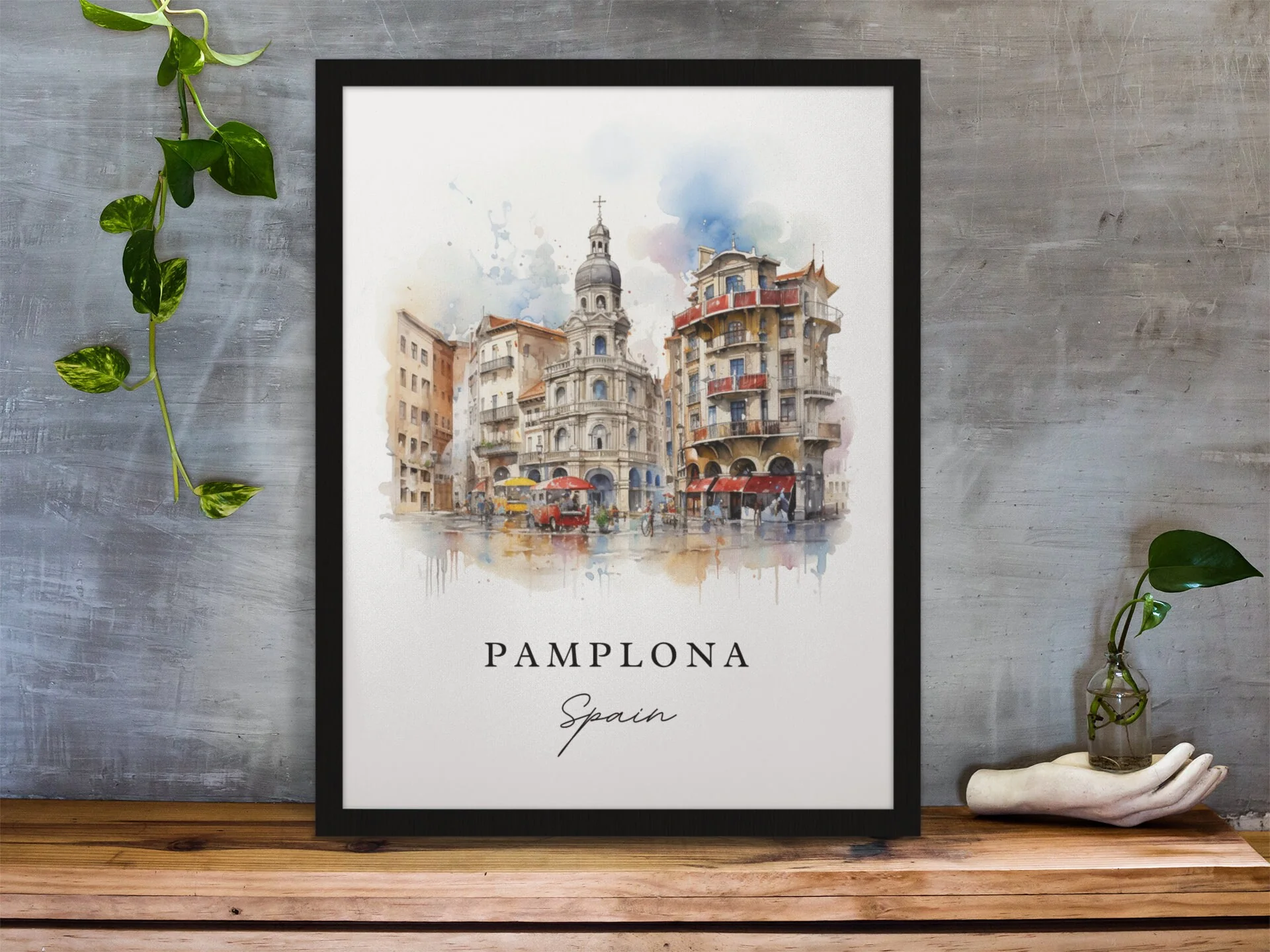 Pamplona, Spain – Watercolor Art Print