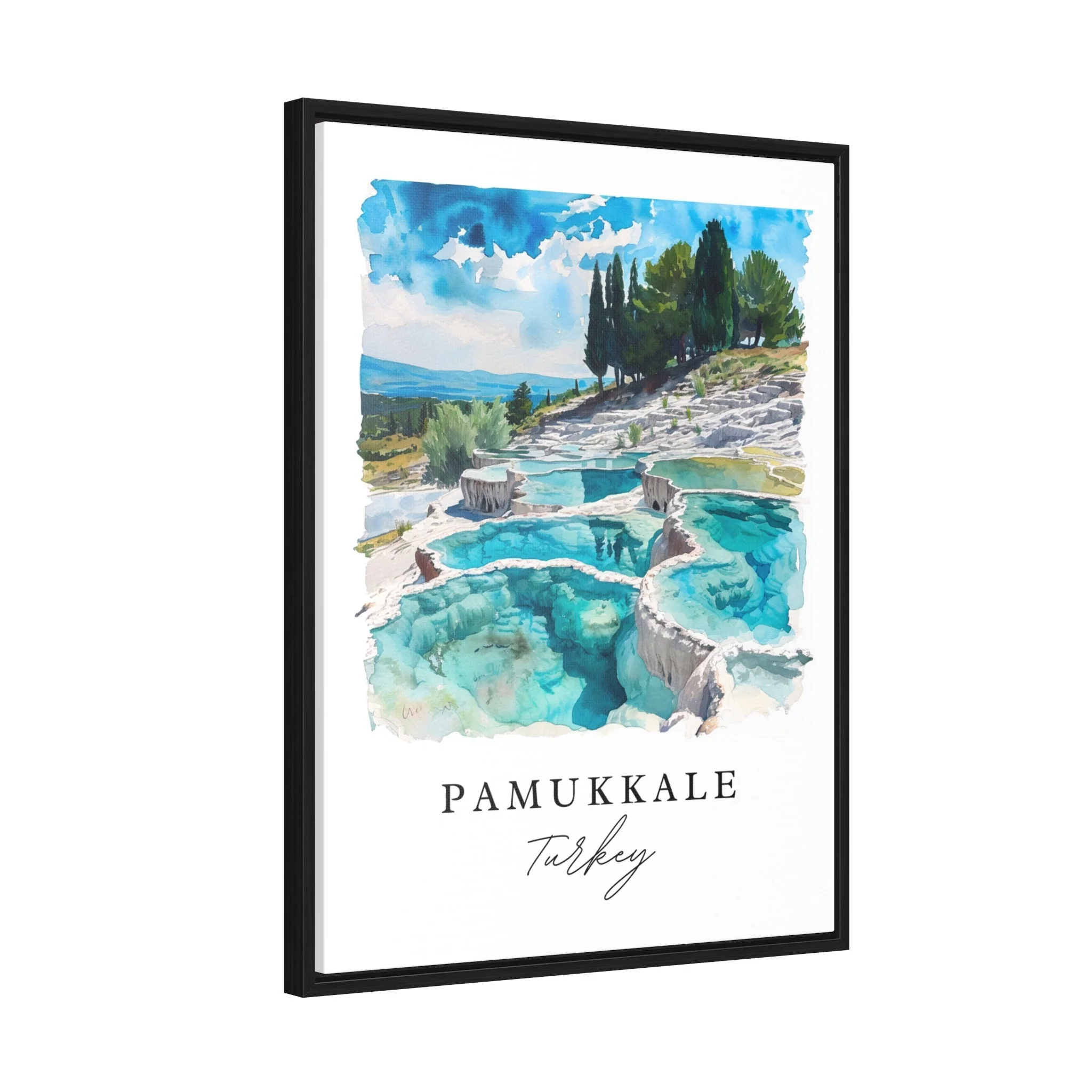 Pamukkale, Turkey – Watercolor Art Print - Image 7