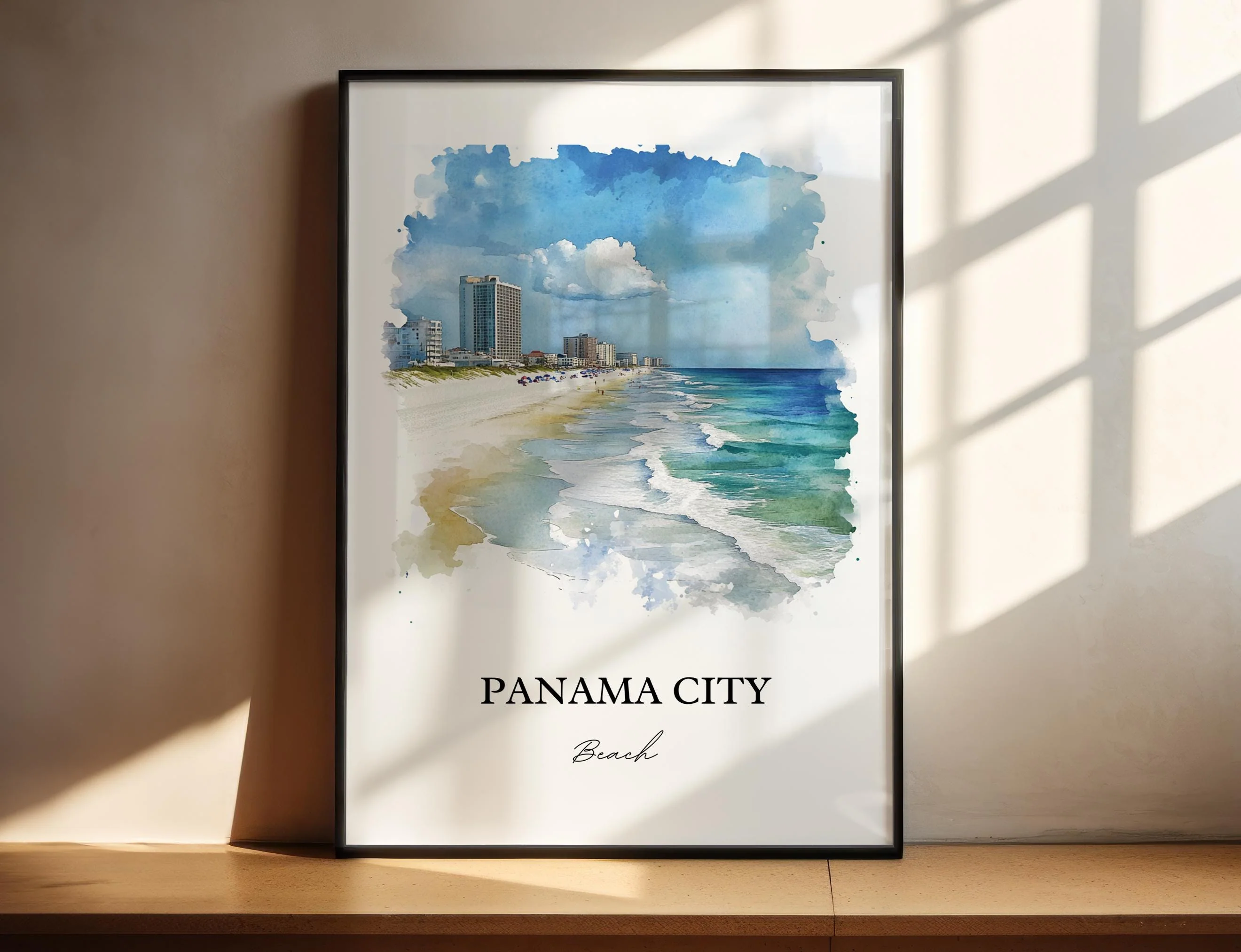 Panama City Beach, USA – Watercolor Art Print