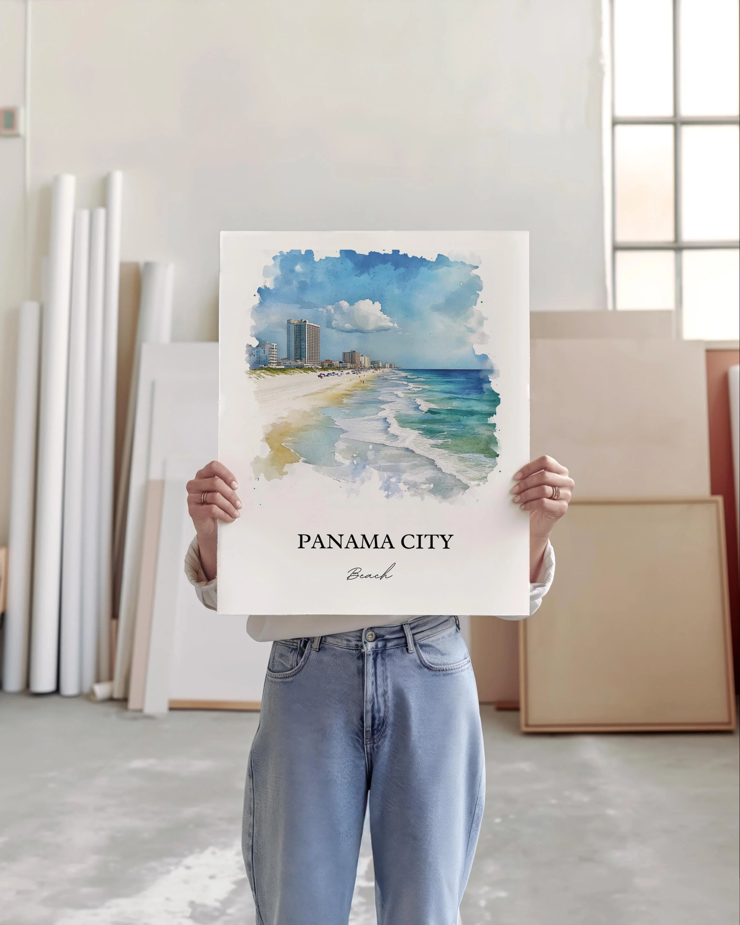 Panama City Beach, USA – Watercolor Art Print - Image 4