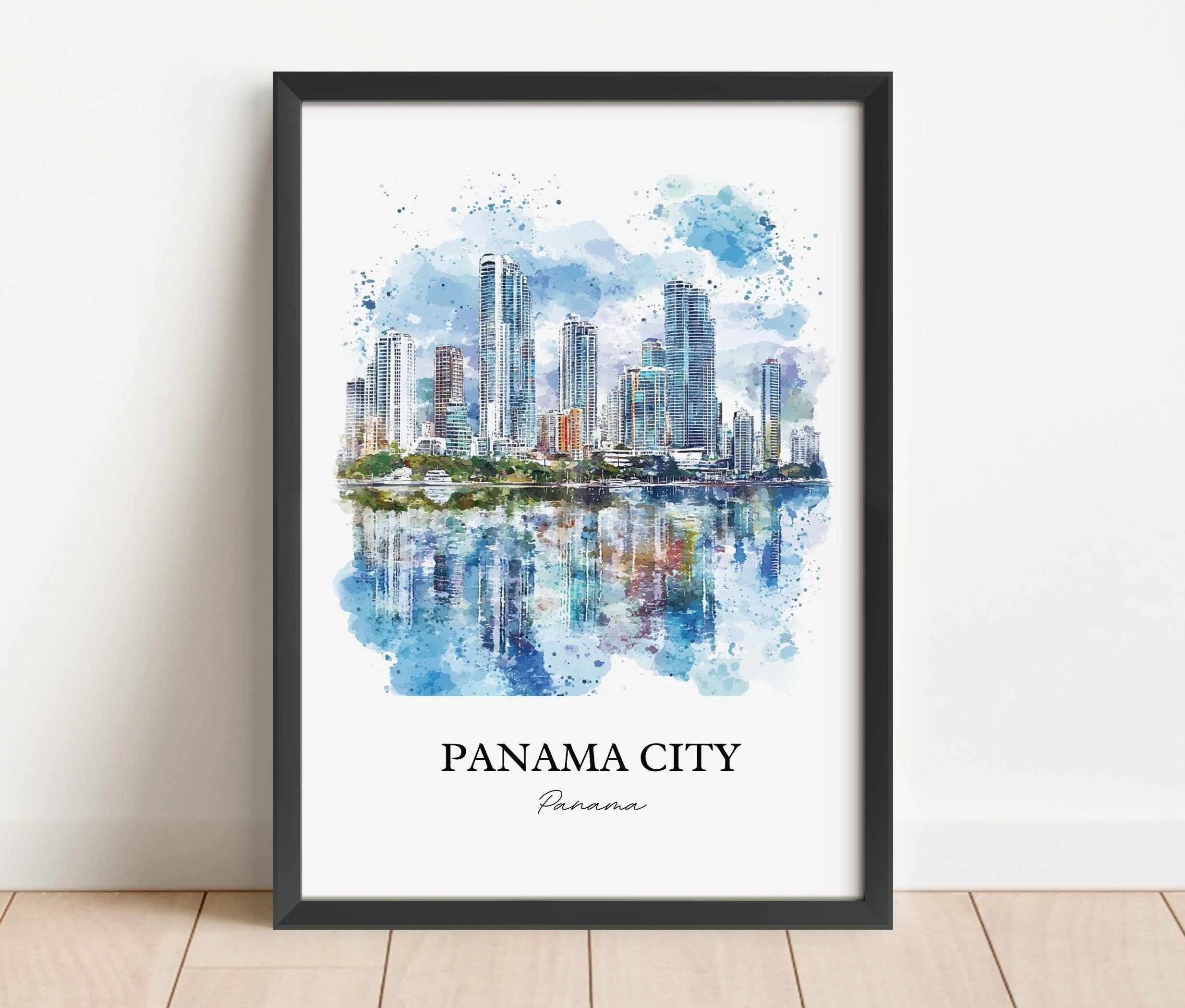 Panama City, Panama – Watercolor Art Print - Image 4