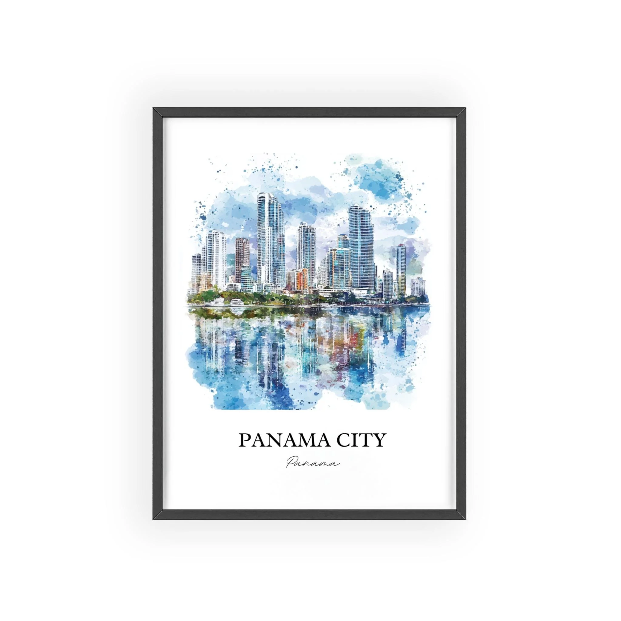 Panama City, Panama – Watercolor Art Print - Image 7