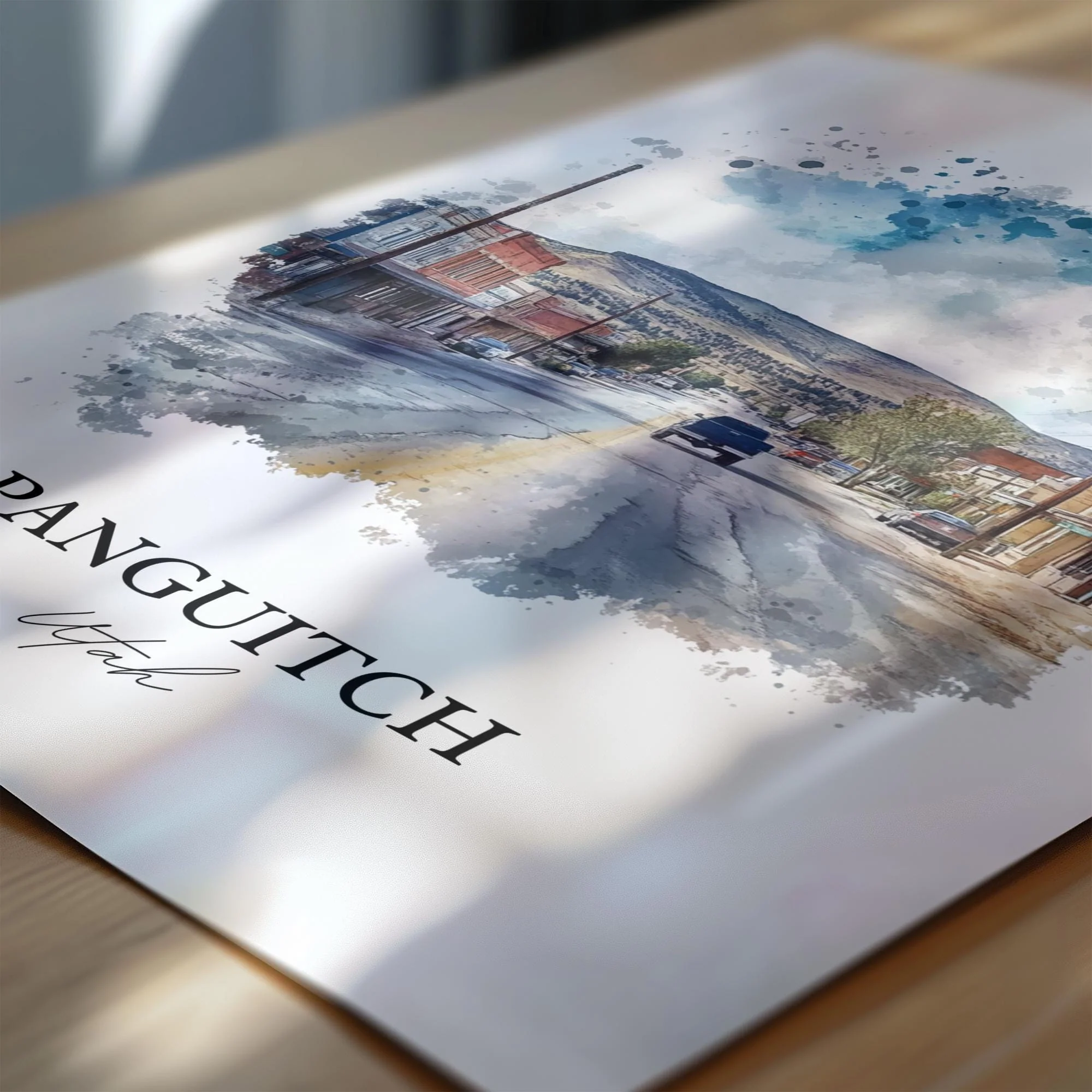 Panguitch, Utah, USA – Watercolor Art Print - Image 2
