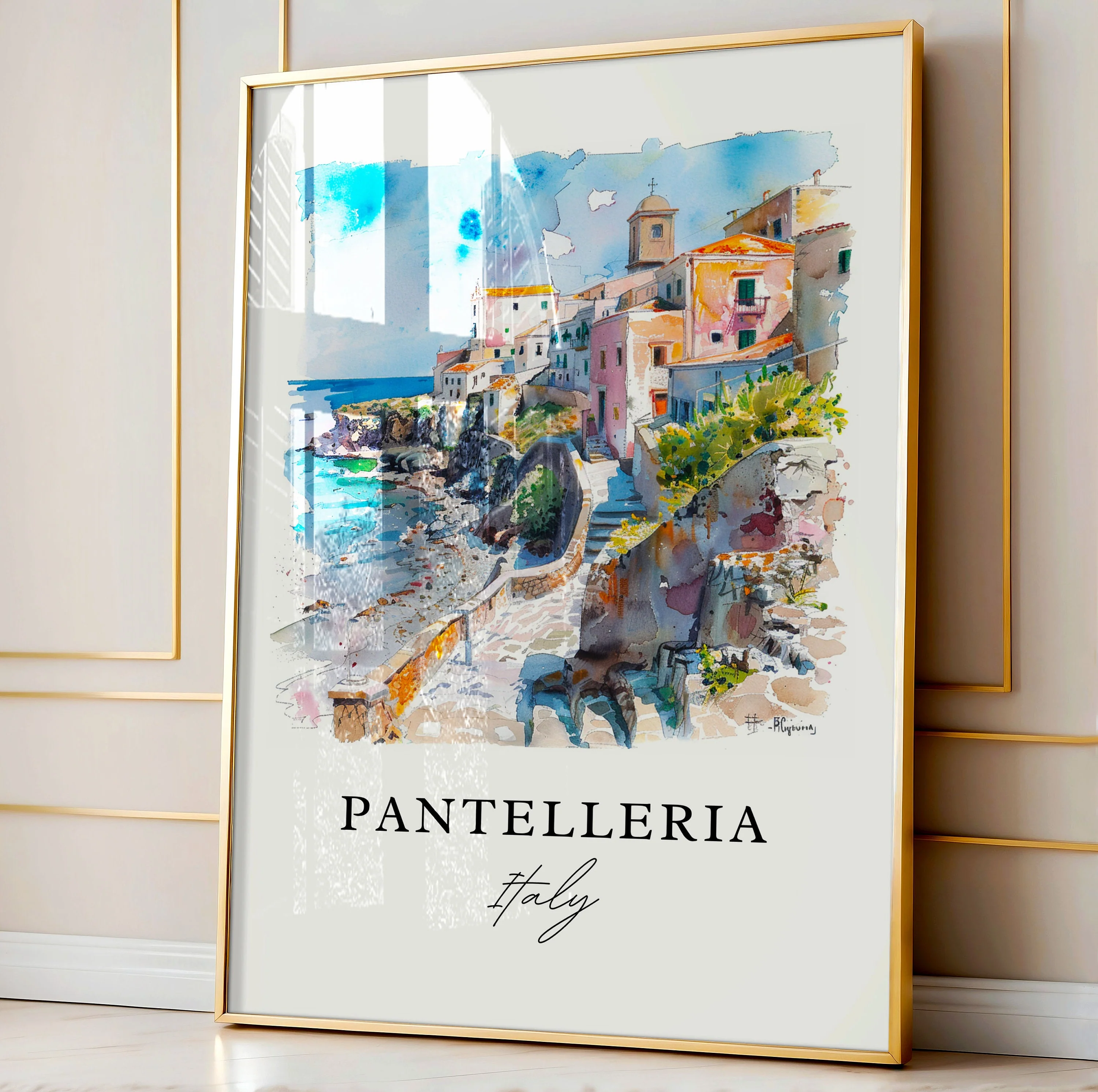 Pantelleria, Italy – Watercolor Art Print - Image 4