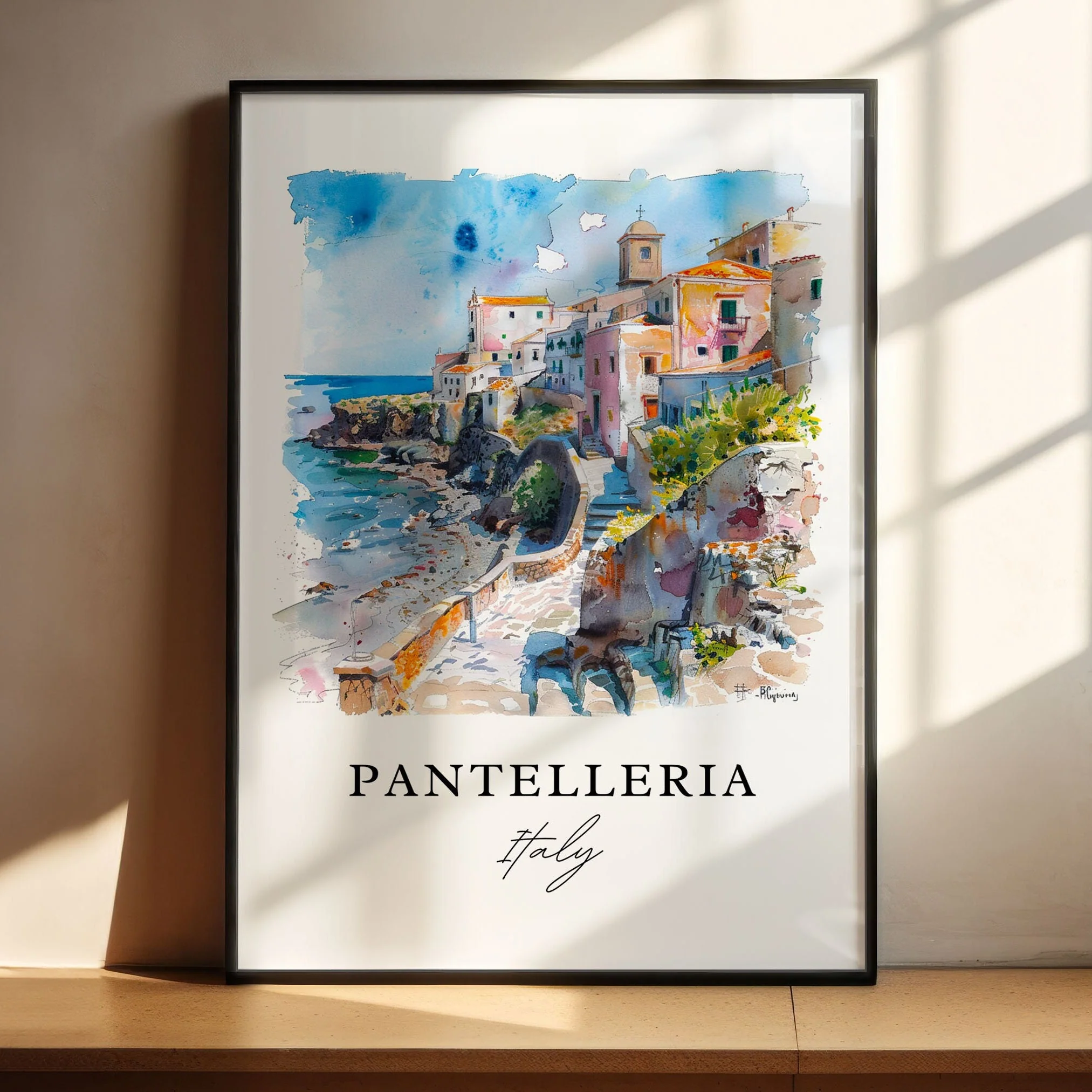 Pantelleria, Italy – Watercolor Art Print - Image 5