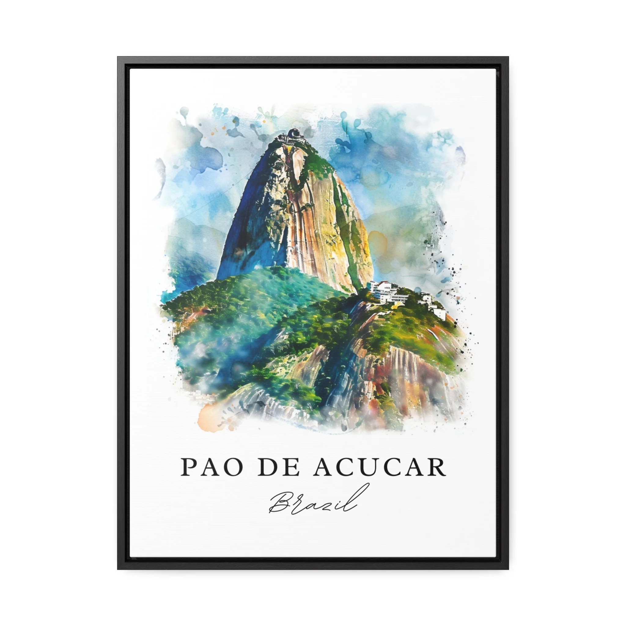 Pao de Acucar, Brazil – Watercolor Art Print - Image 5