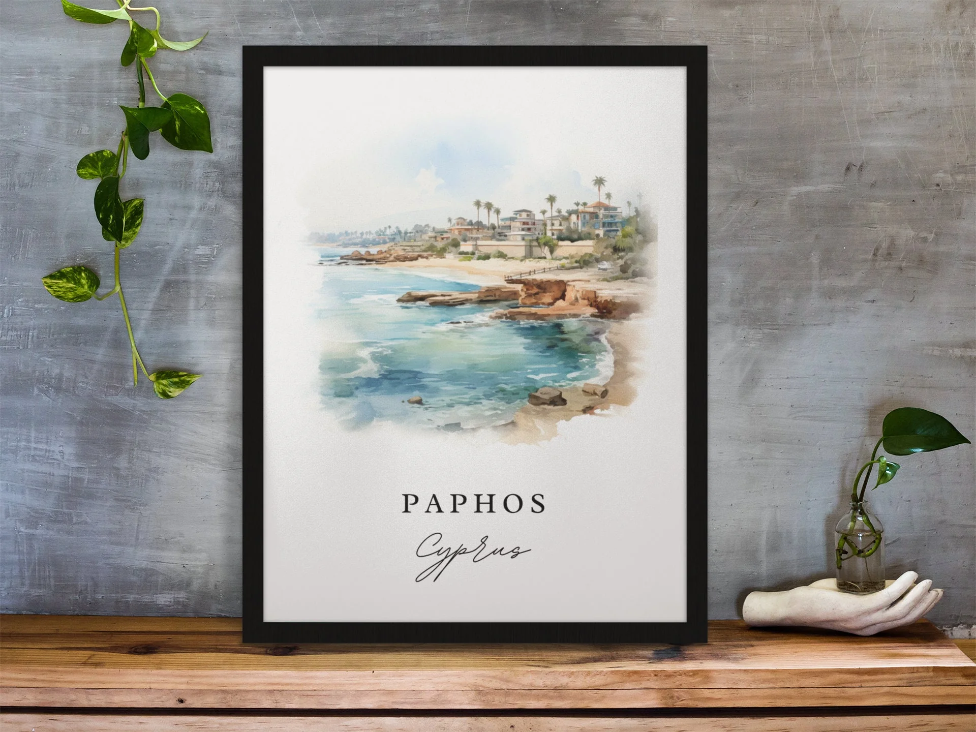 Paphos, Greece – Watercolor Art Print