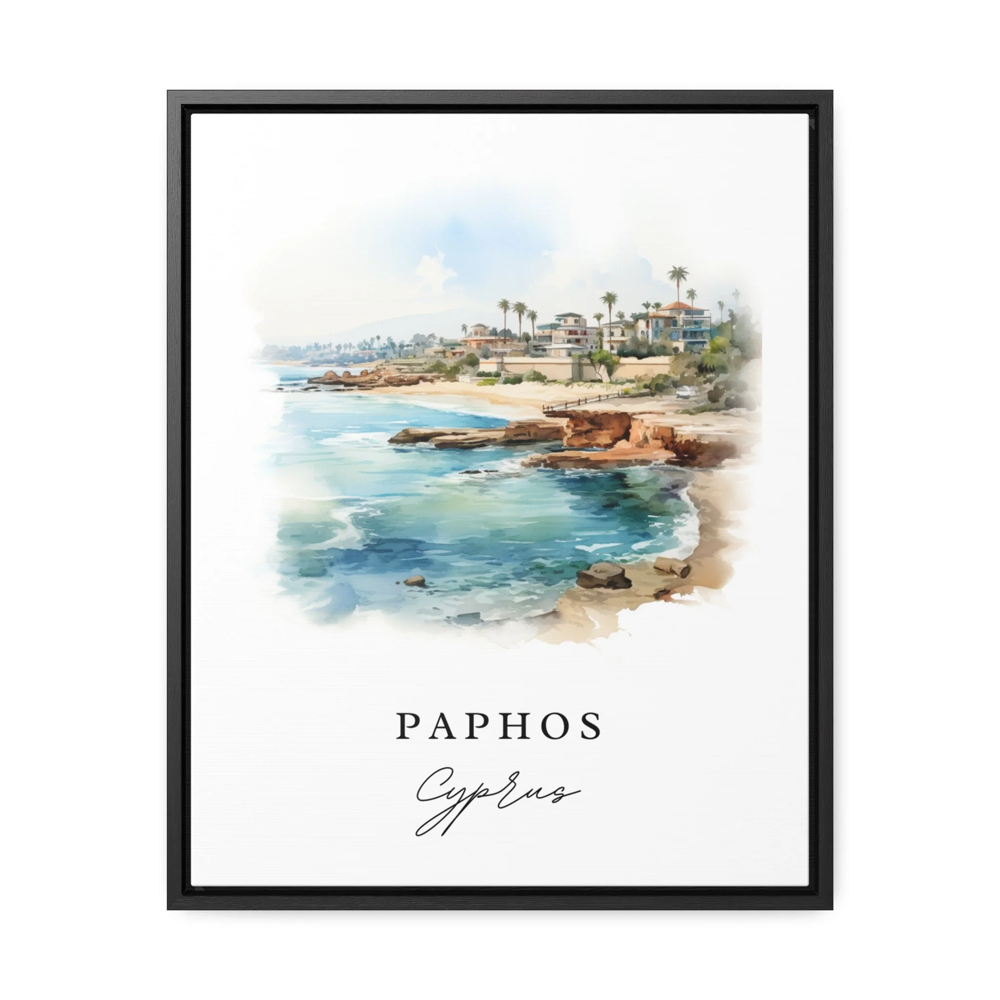 Paphos, Greece – Watercolor Art Print - Image 2