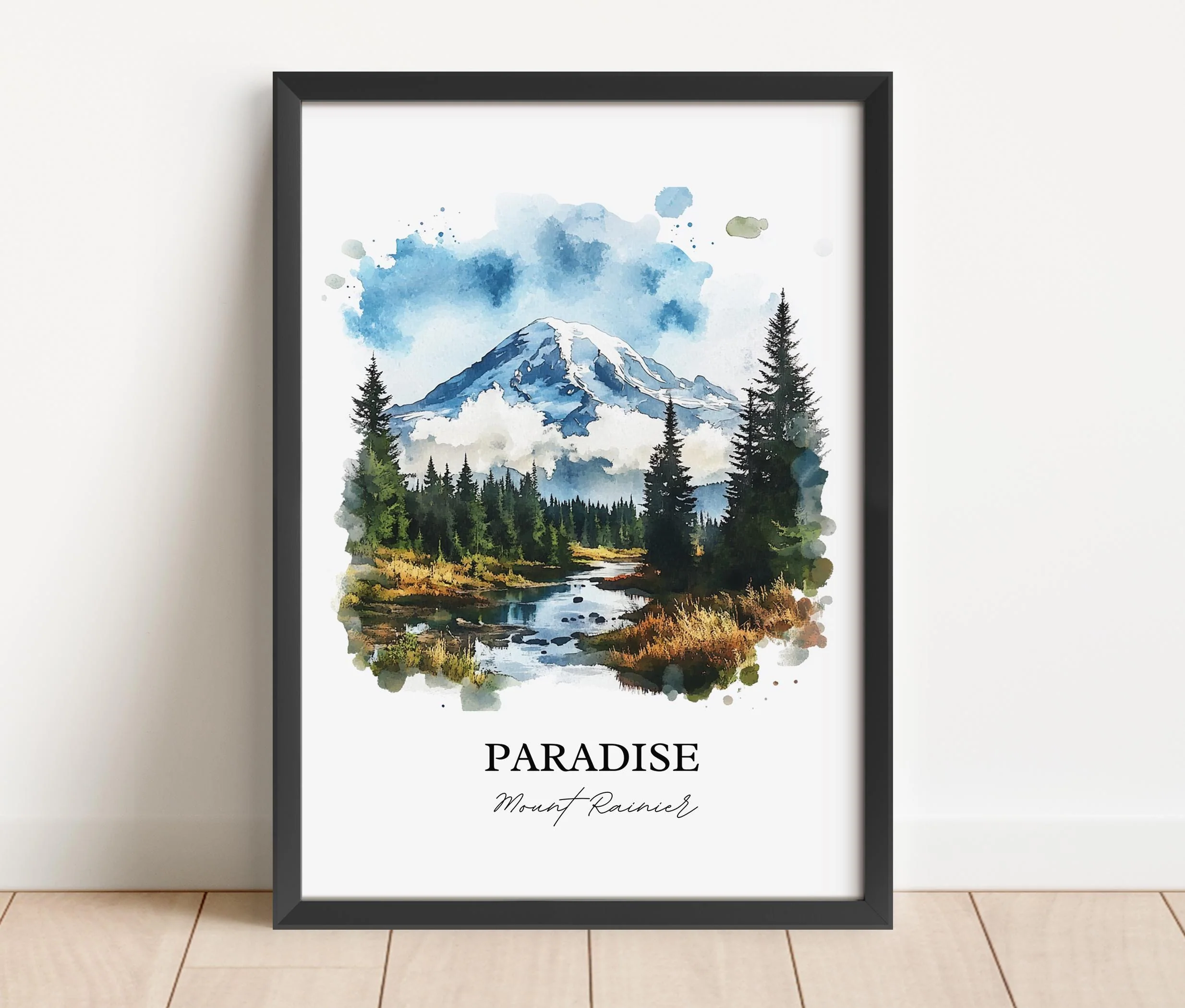 Mount Rainier, USA – Watercolor Art Print - Image 6