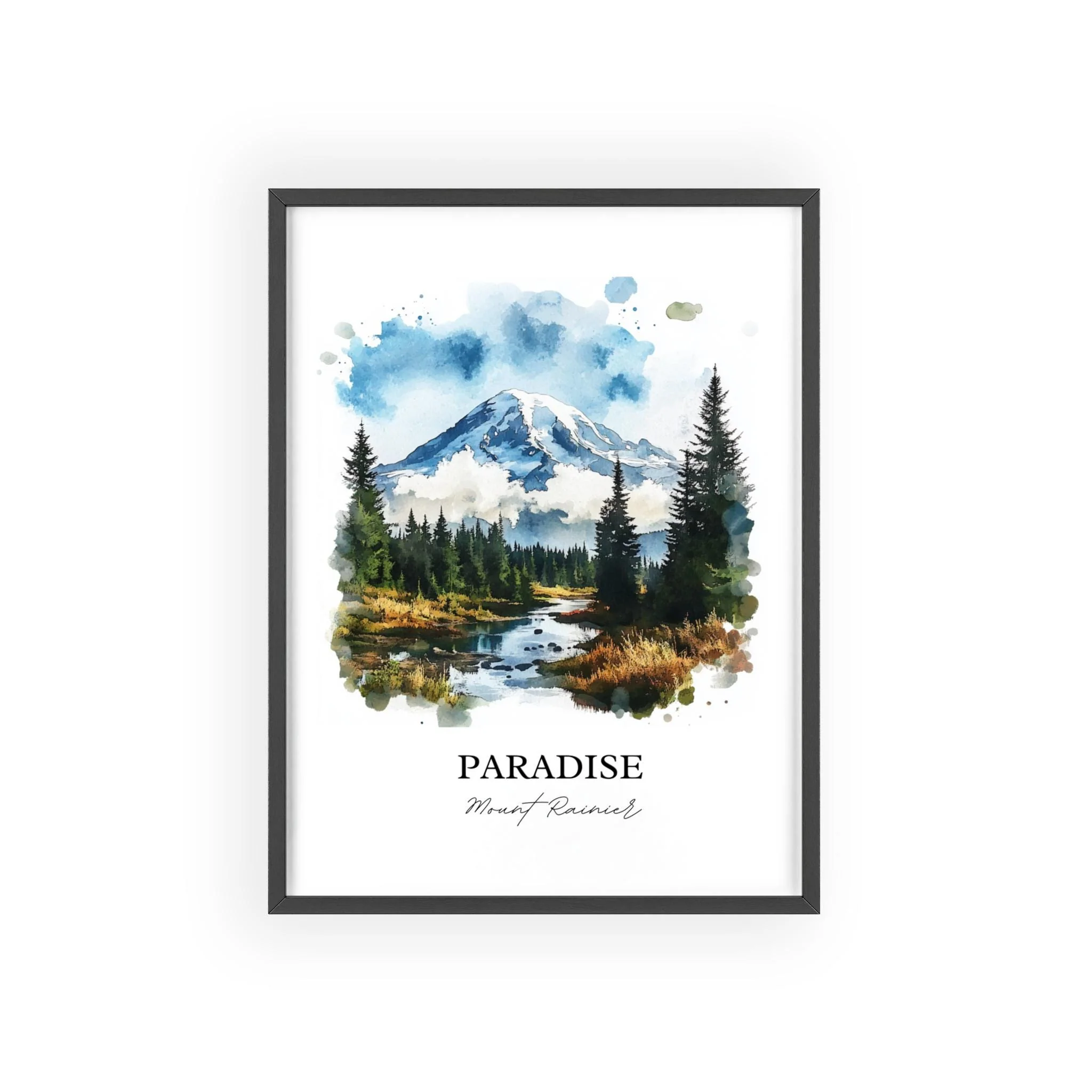 Mount Rainier, USA – Watercolor Art Print - Image 7