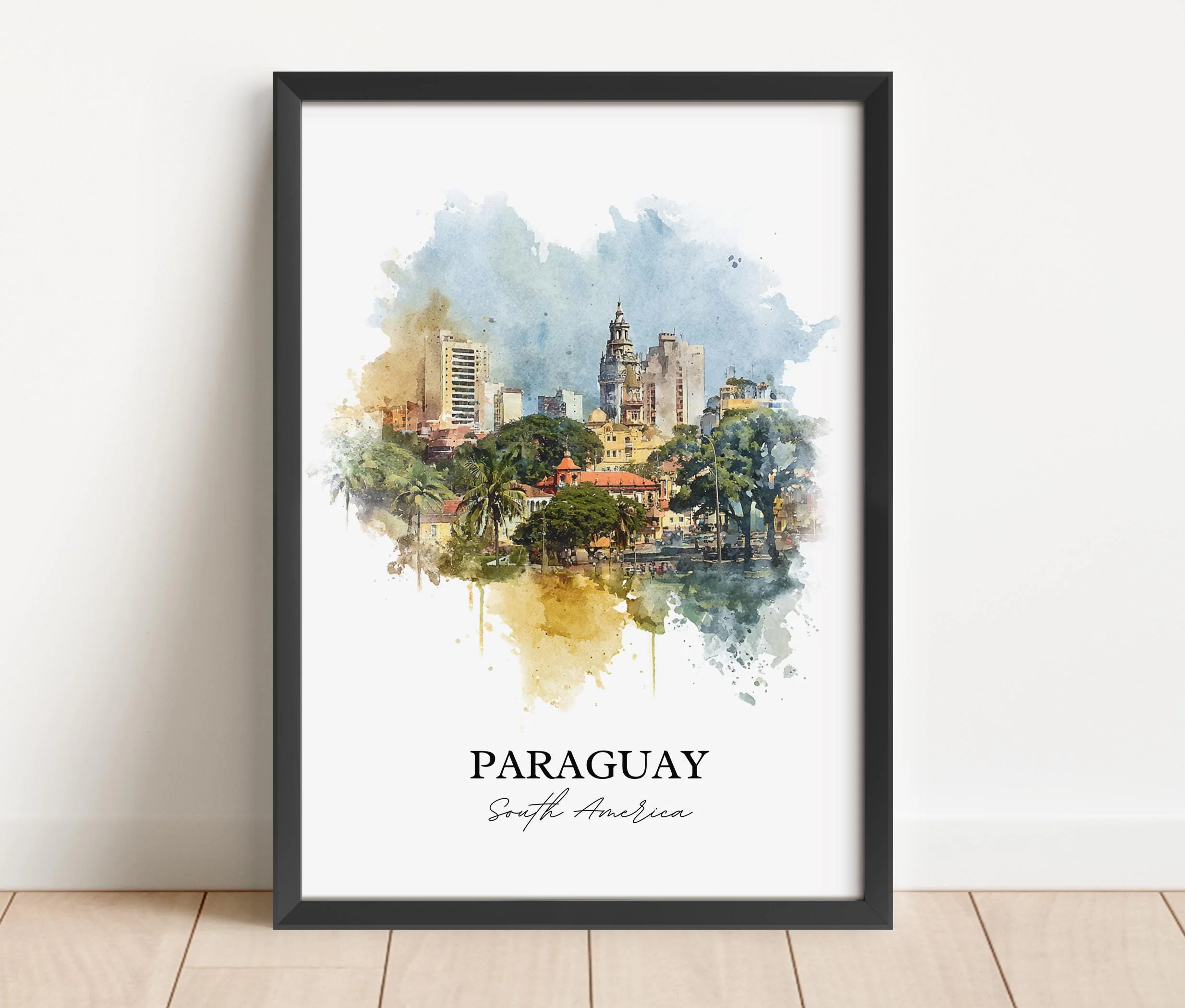 Paraguay, South America – Watercolor Art Print - Image 4