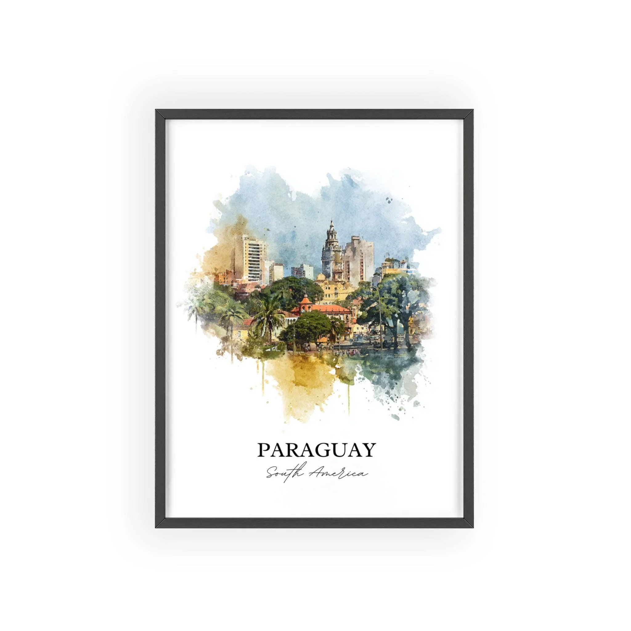 Paraguay, South America – Watercolor Art Print - Image 7