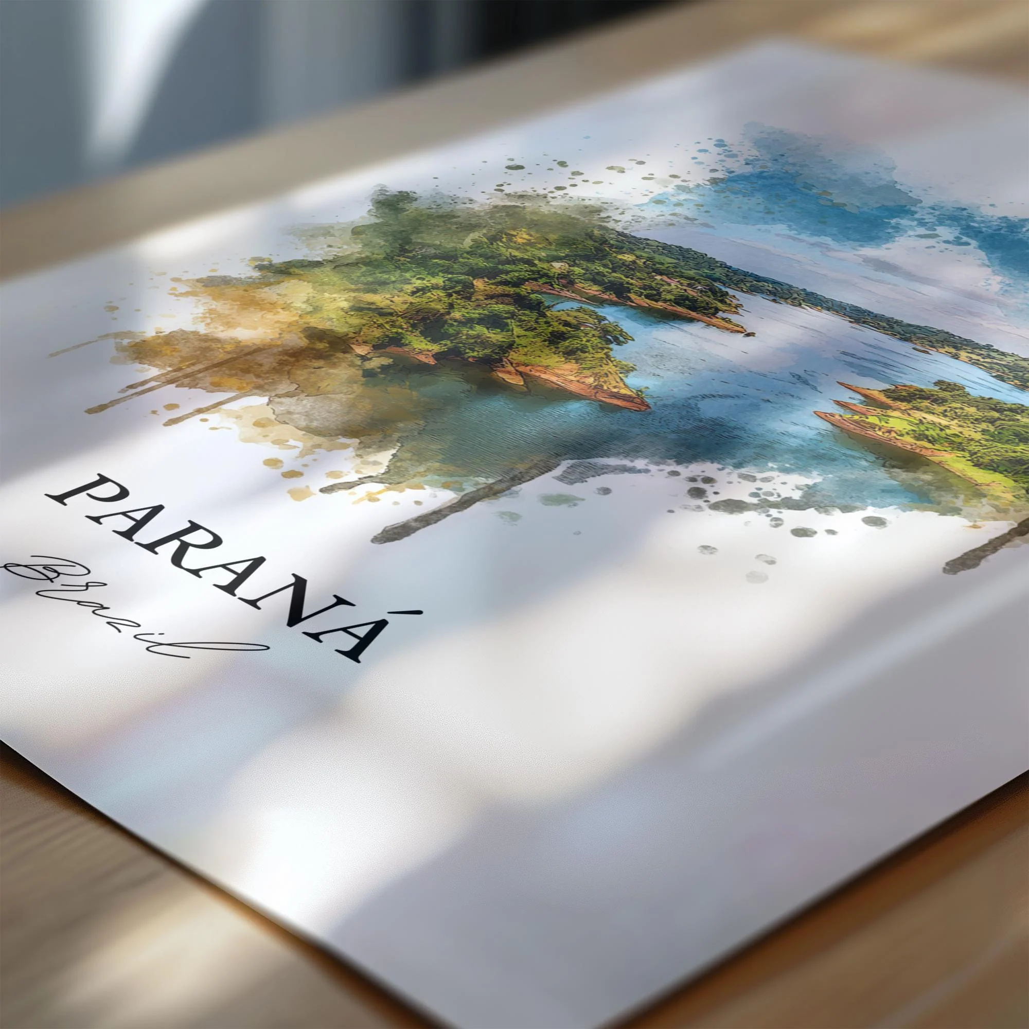 Paraná, Brazil – Watercolor Art Print - Image 2