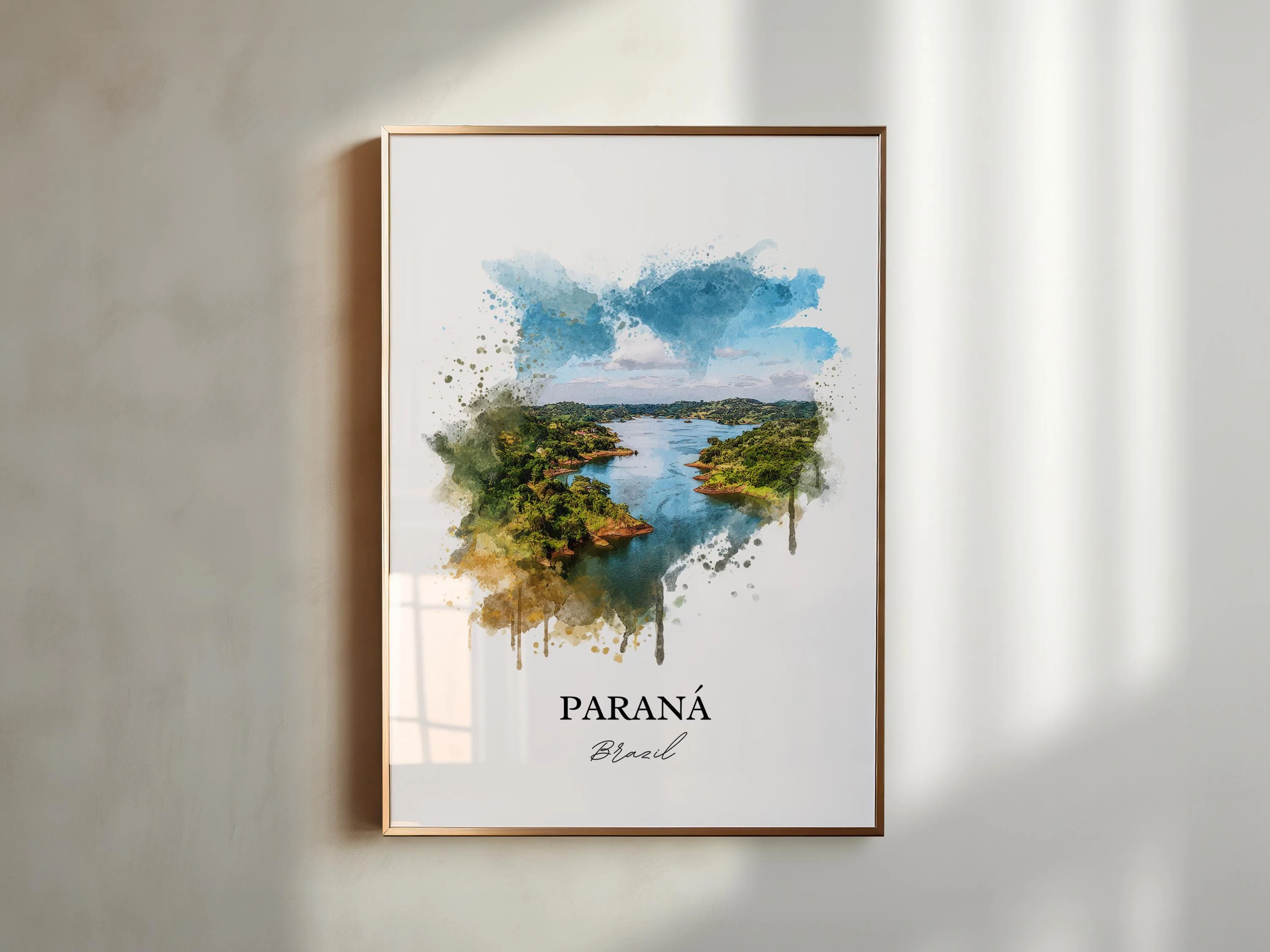 Paraná, Brazil – Watercolor Art Print - Image 5