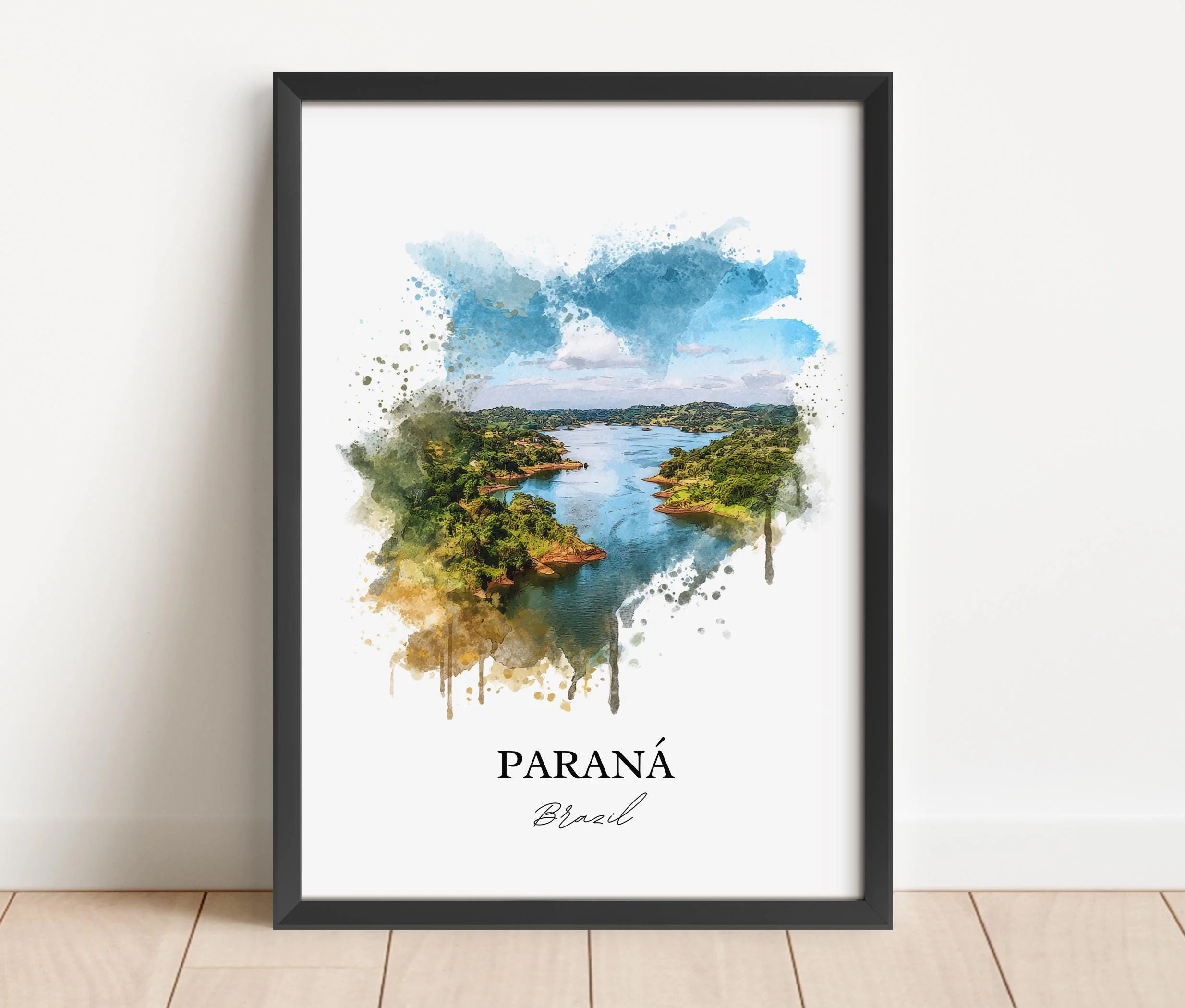 Paraná, Brazil – Watercolor Art Print - Image 6