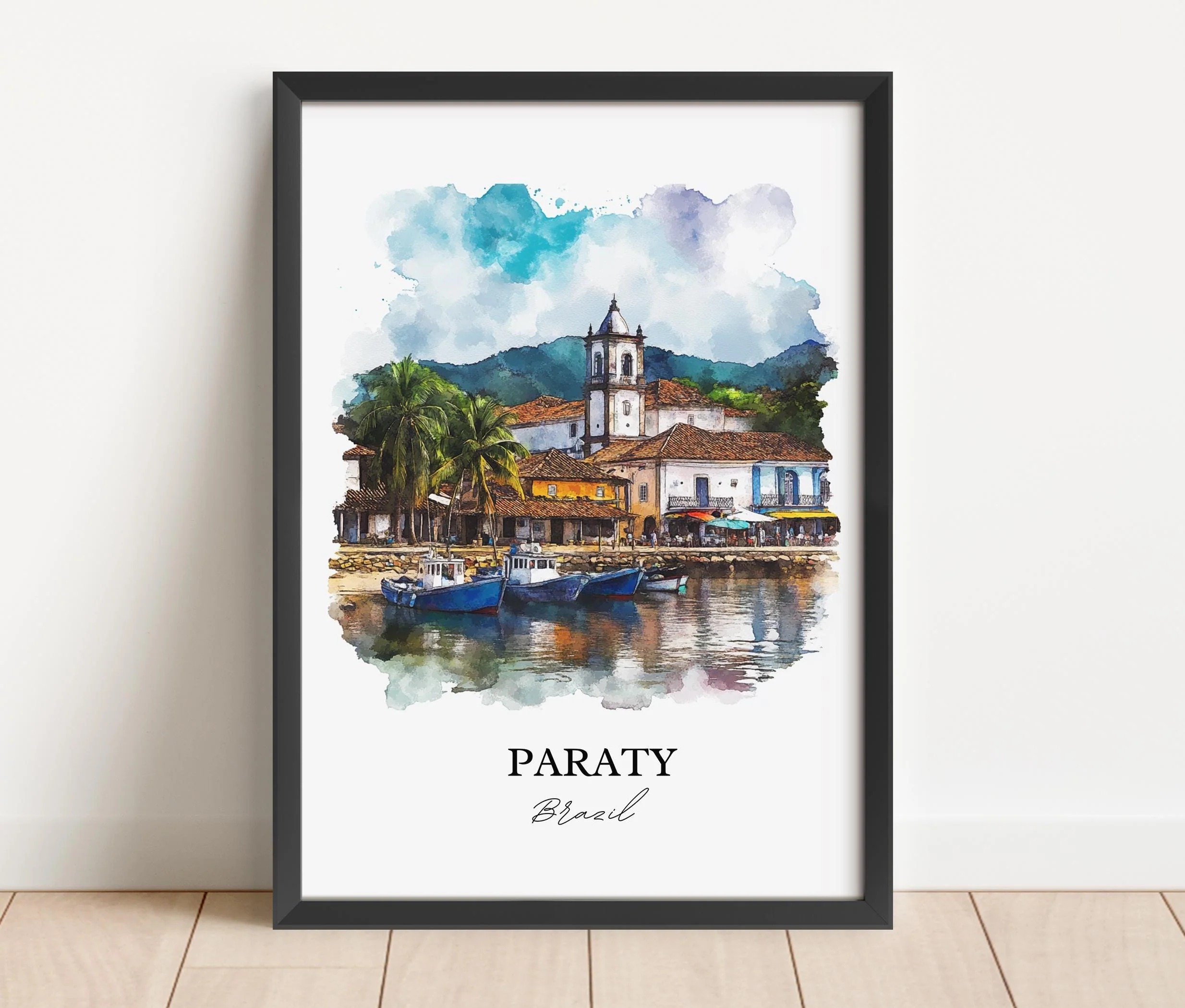 Paraty, Brazil – Watercolor Art Print - Image 5