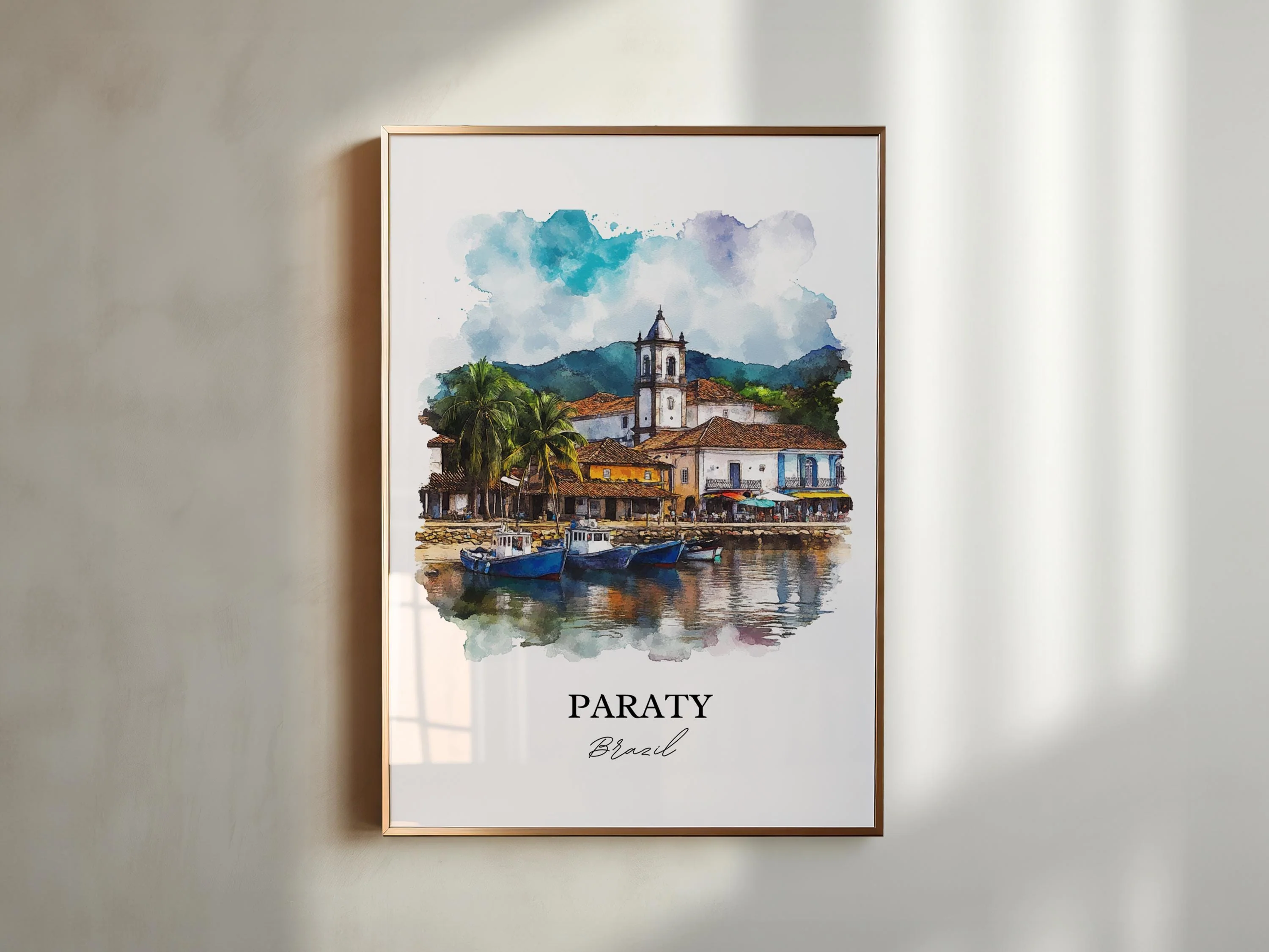 Paraty, Brazil – Watercolor Art Print - Image 6