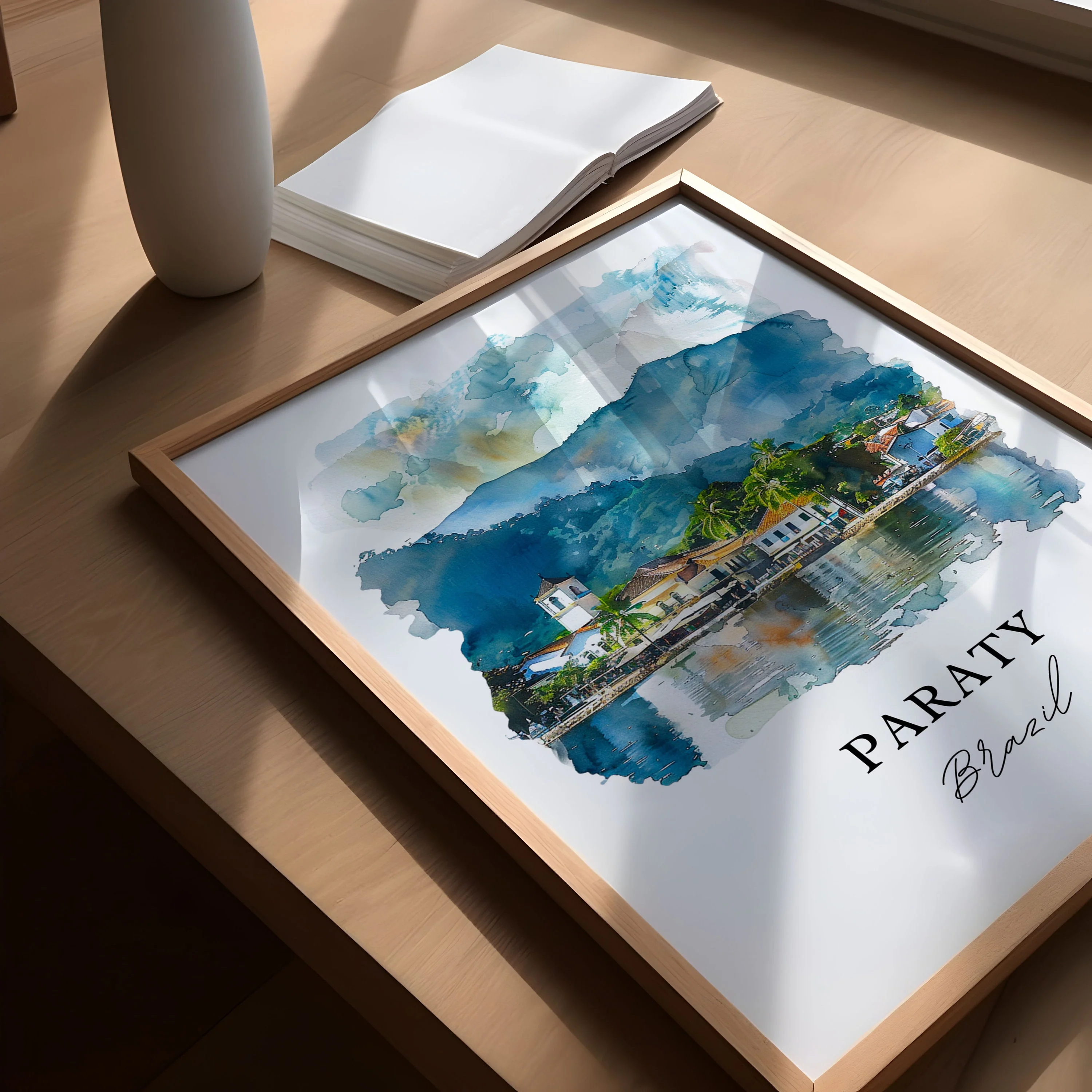 Paraty, Brazil – Watercolor Art Print - Image 3