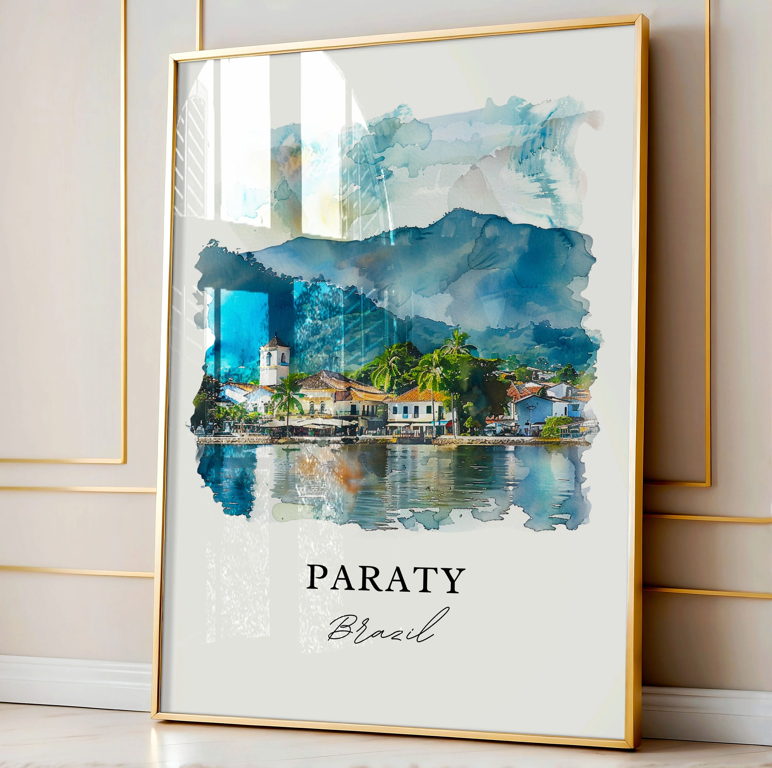 Paraty, Brazil – Watercolor Art Print - Image 4
