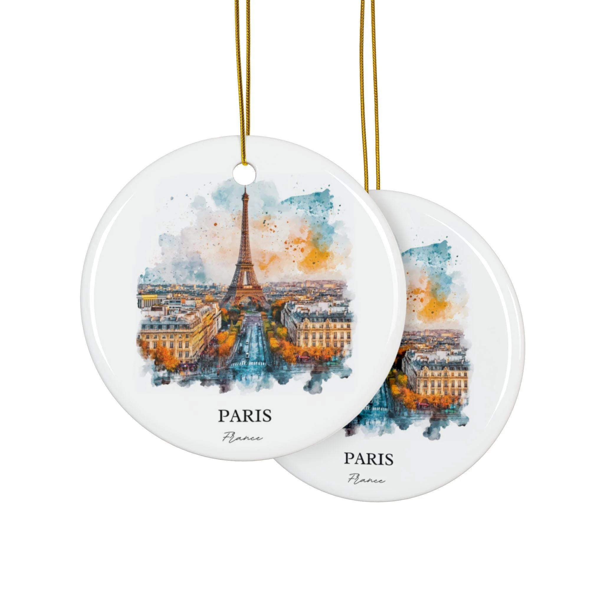 Paris France Ornament: Unique Paris Souvenir, Eiffel Tower Xmas Decor, and Authentic Paris France Gift - Image 2